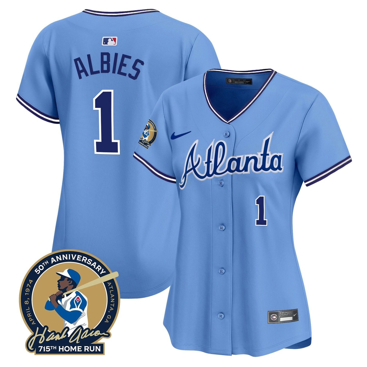 Camisa MLB Women’s Atlanta Throwback 1974 – 1982 Vapor Premier Limited Jersey