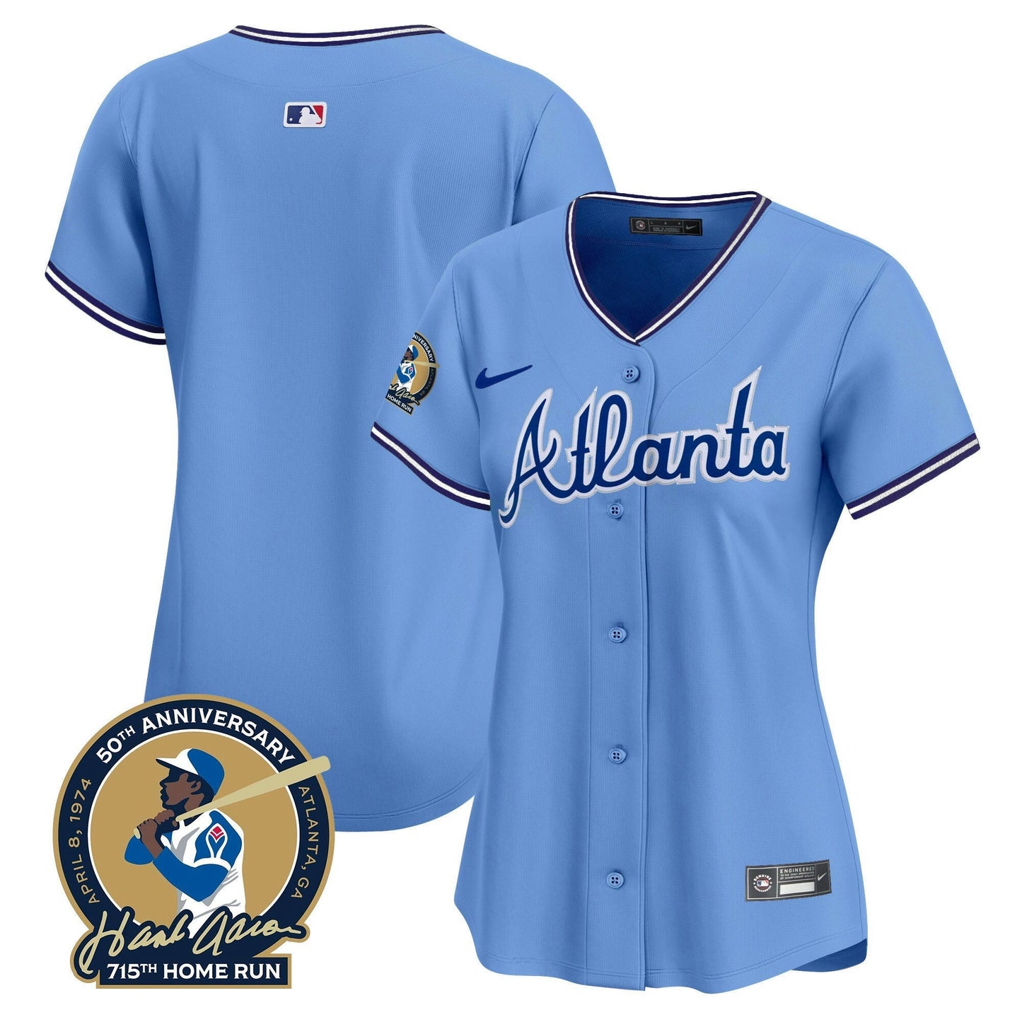 Camisa MLB Women’s Atlanta Throwback 1974 – 1982 Vapor Premier Limited Jersey