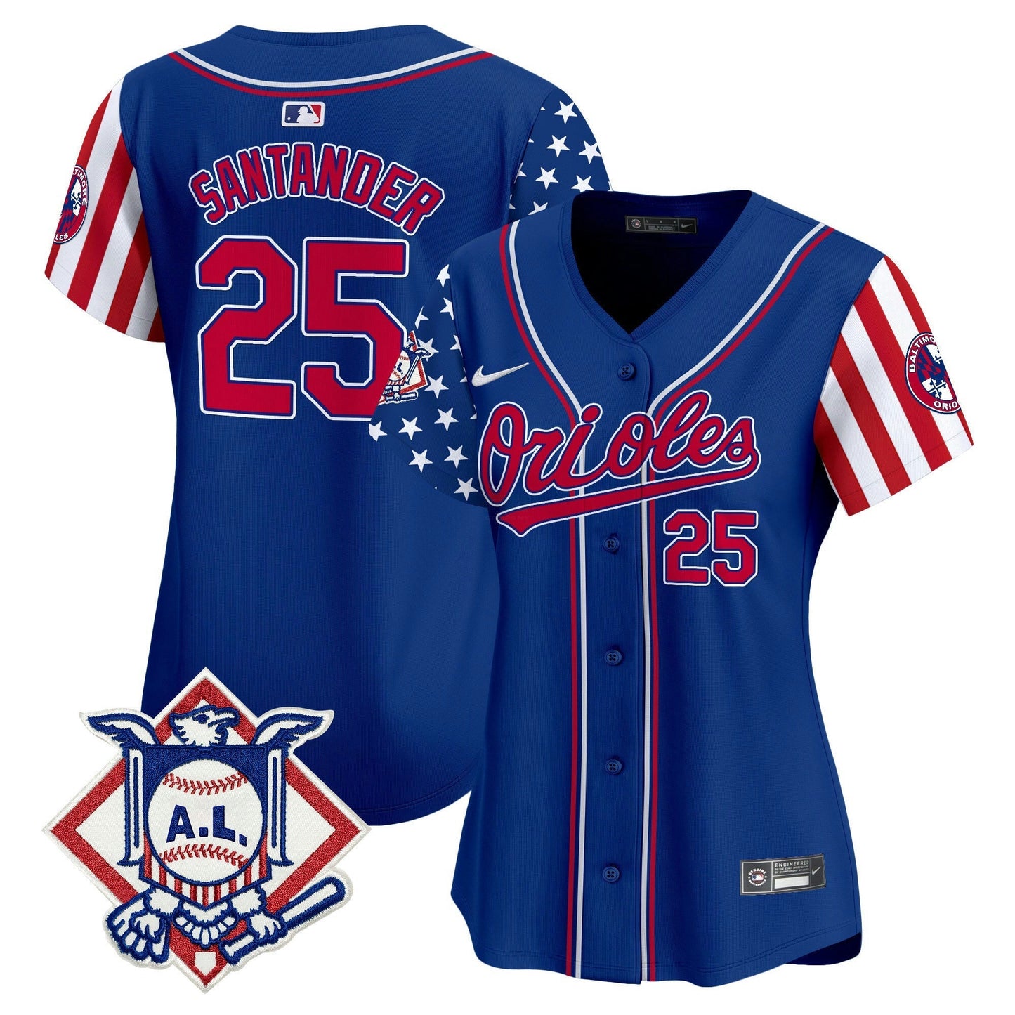 Camisa MLB Women’s Baltimore 2024 Fourth of July Vapor Premier Limited Jersey