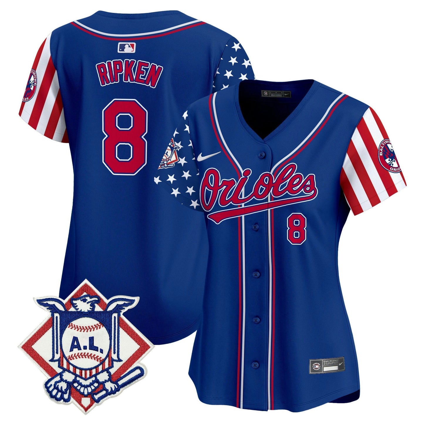 Camisa MLB Women’s Baltimore 2024 Fourth of July Vapor Premier Limited Jersey