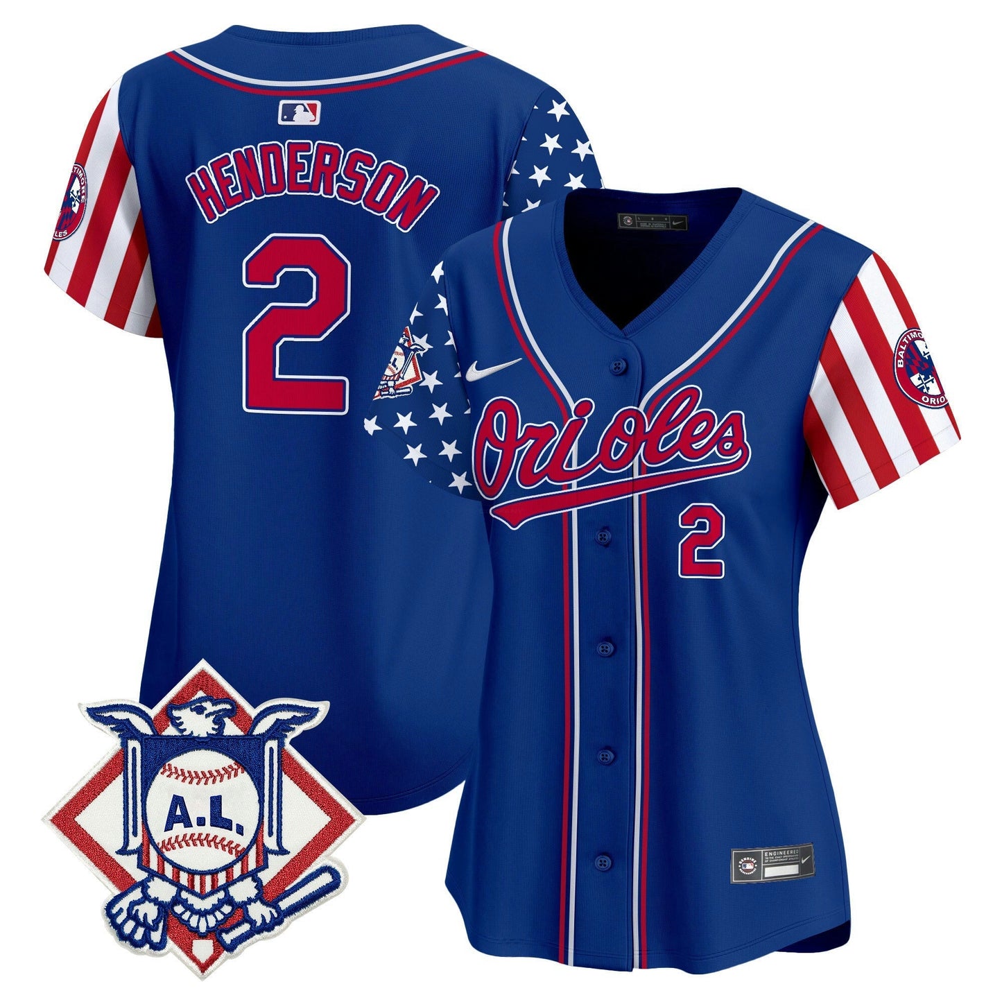 Camisa MLB Women’s Baltimore 2024 Fourth of July Vapor Premier Limited Jersey