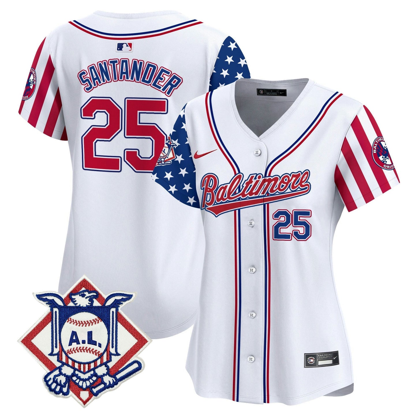 Camisa MLB Women’s Baltimore 2024 Fourth of July Vapor Premier Limited Jersey