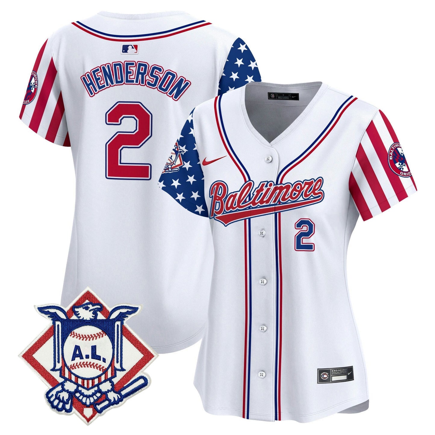Camisa MLB Women’s Baltimore 2024 Fourth of July Vapor Premier Limited Jersey