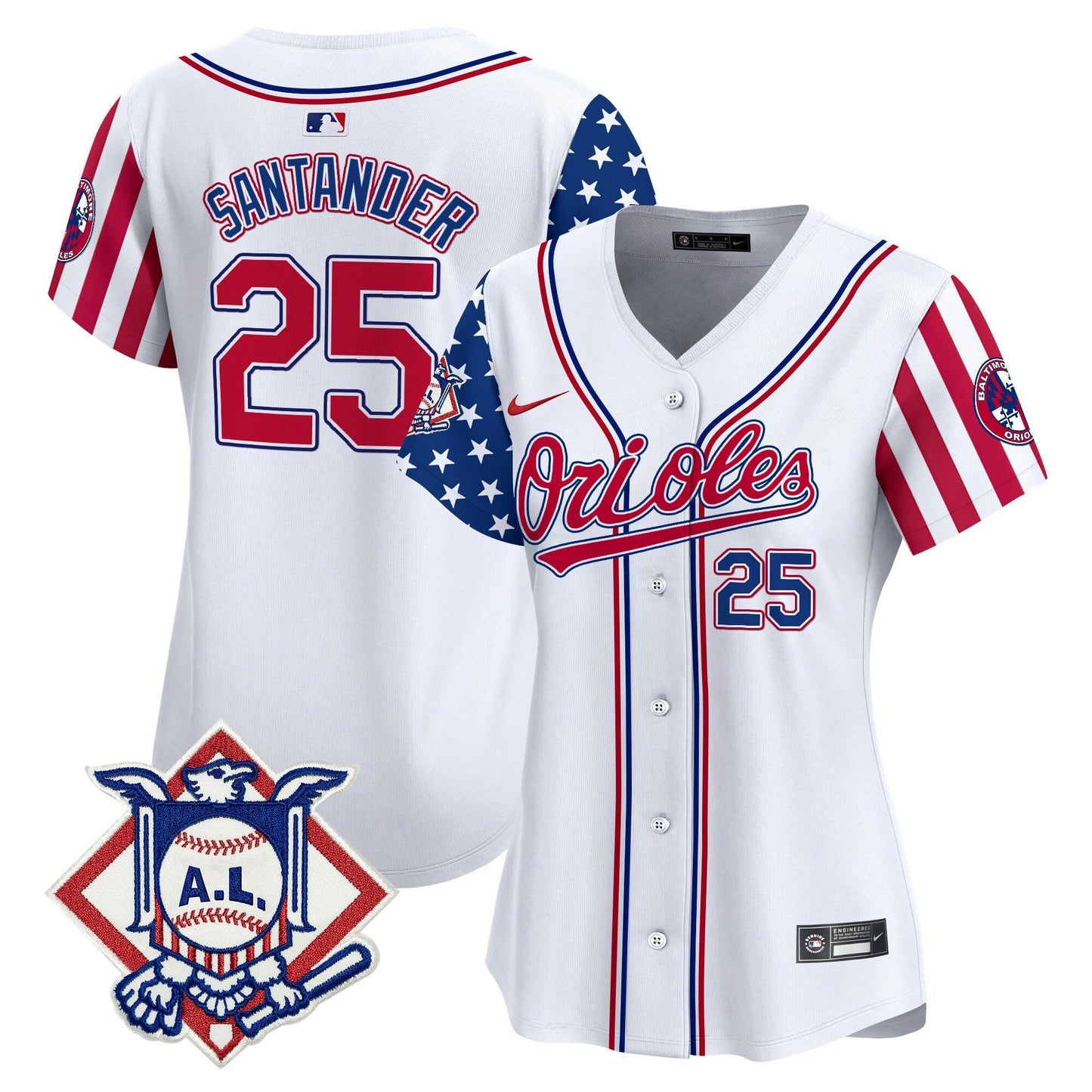 Camisa MLB Women’s Baltimore 2024 Fourth of July Vapor Premier Limited Jersey
