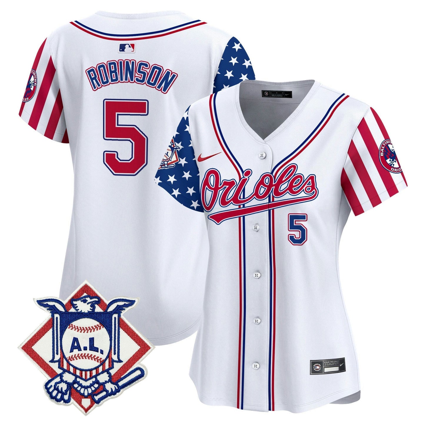 Camisa MLB Women’s Baltimore 2024 Fourth of July Vapor Premier Limited Jersey