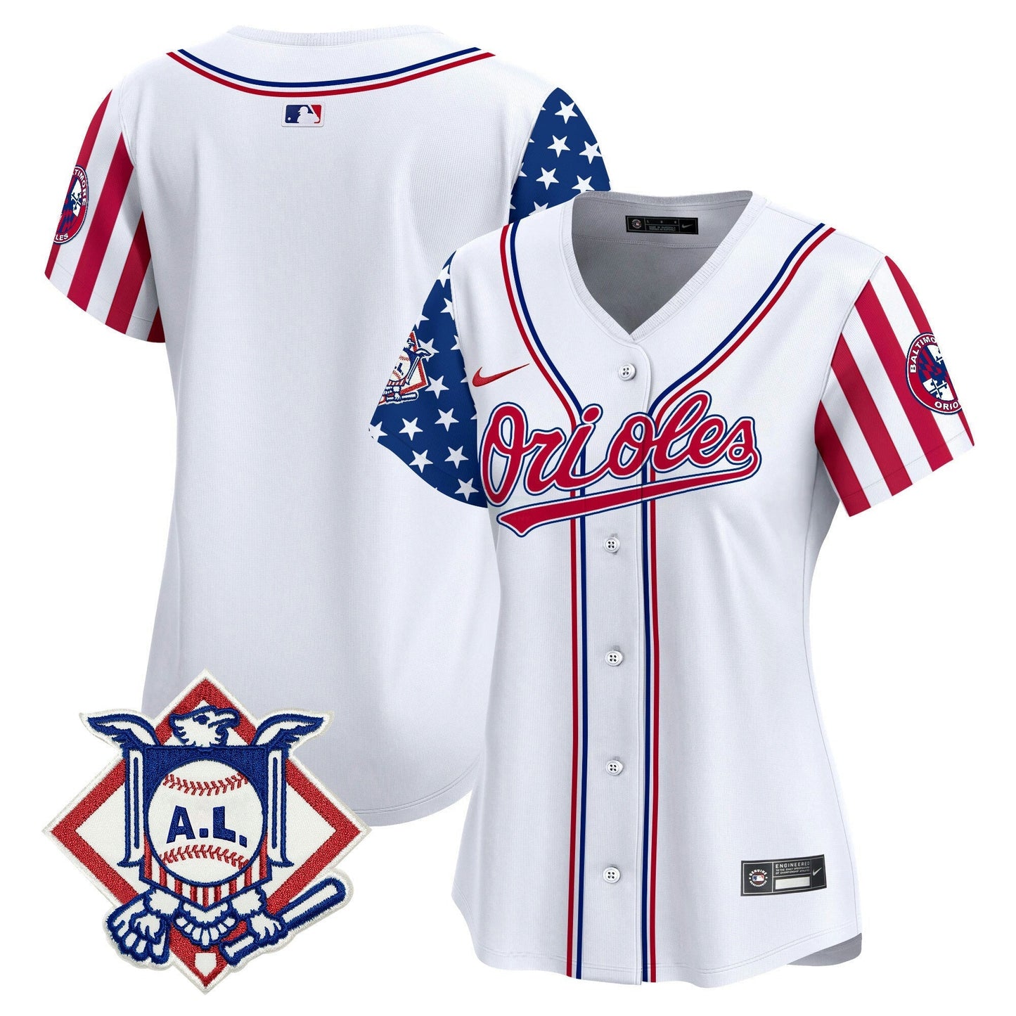 Camisa MLB Women’s Baltimore 2024 Fourth of July Vapor Premier Limited Jersey