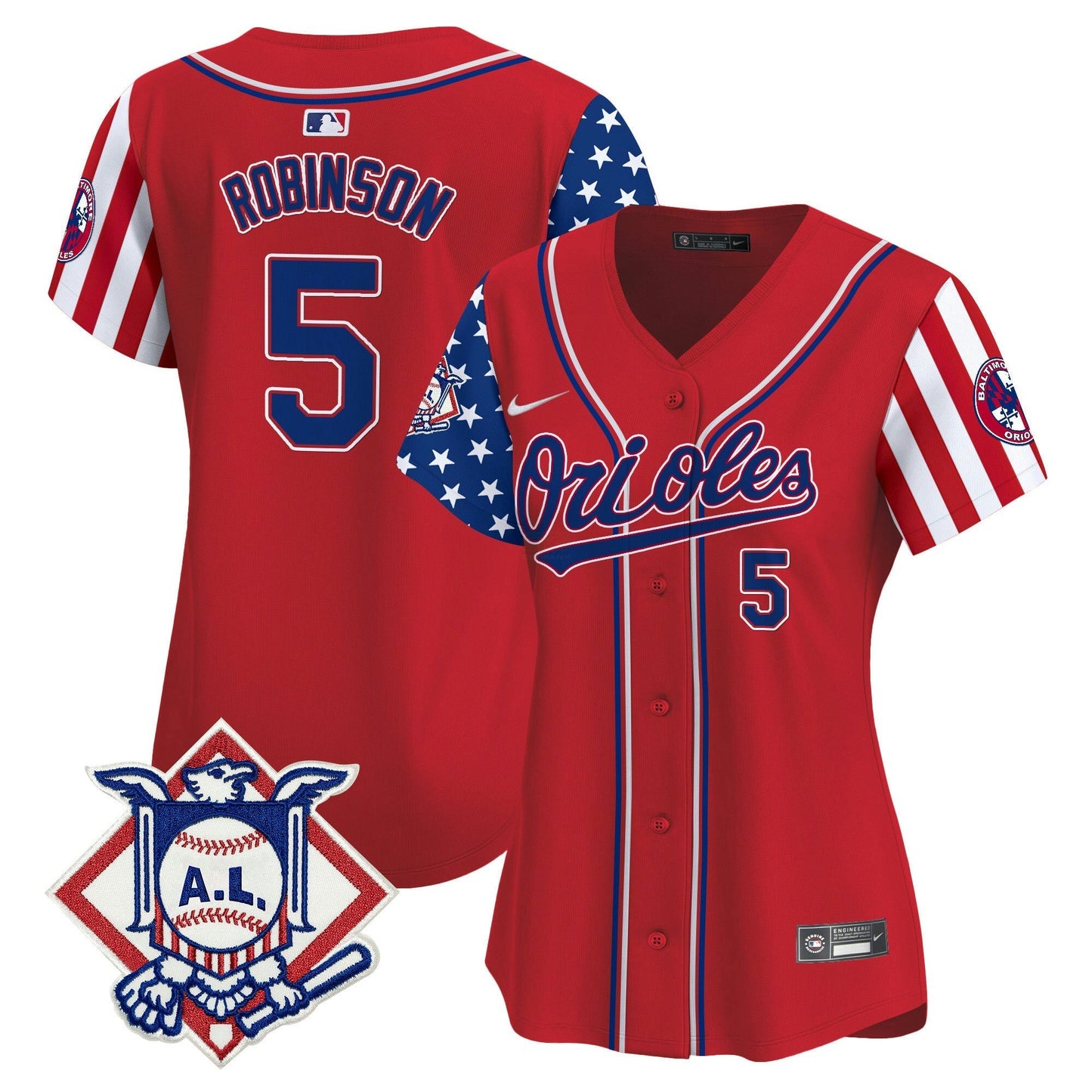 Camisa MLB Women’s Baltimore 2024 Fourth of July Vapor Premier Limited Jersey