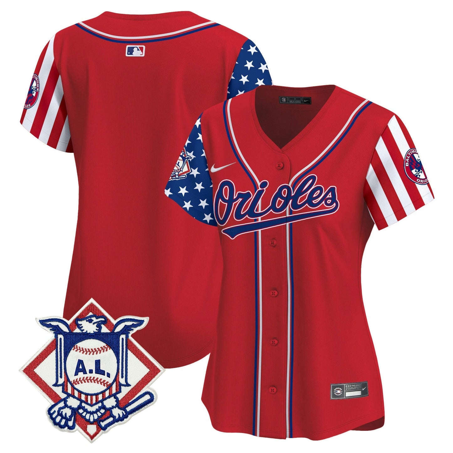Camisa MLB Women’s Baltimore 2024 Fourth of July Vapor Premier Limited Jersey