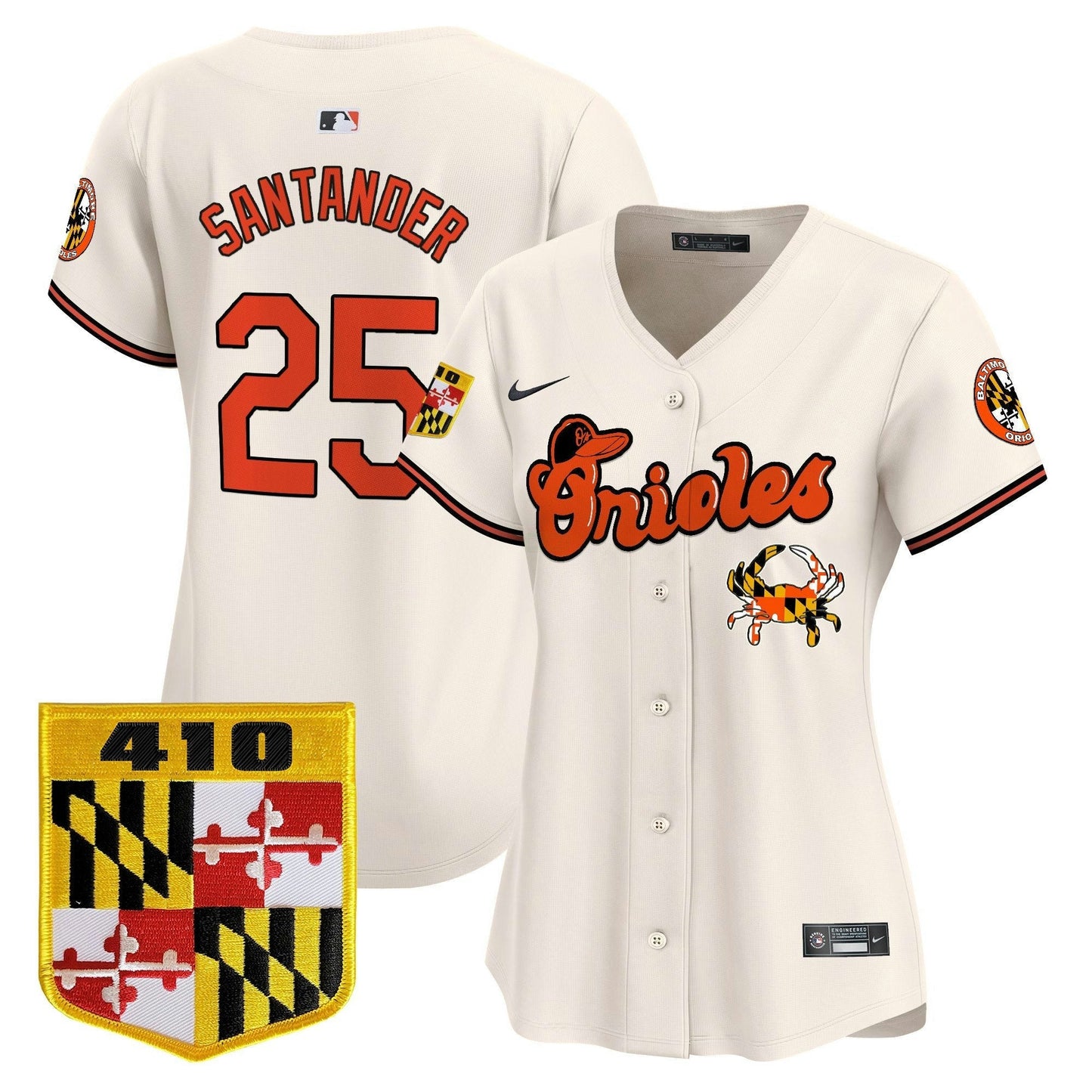 Camisa MLB Women’s Baltimore 410 & Chesapeake Crab Patch Vapor Premier Limited Jersey