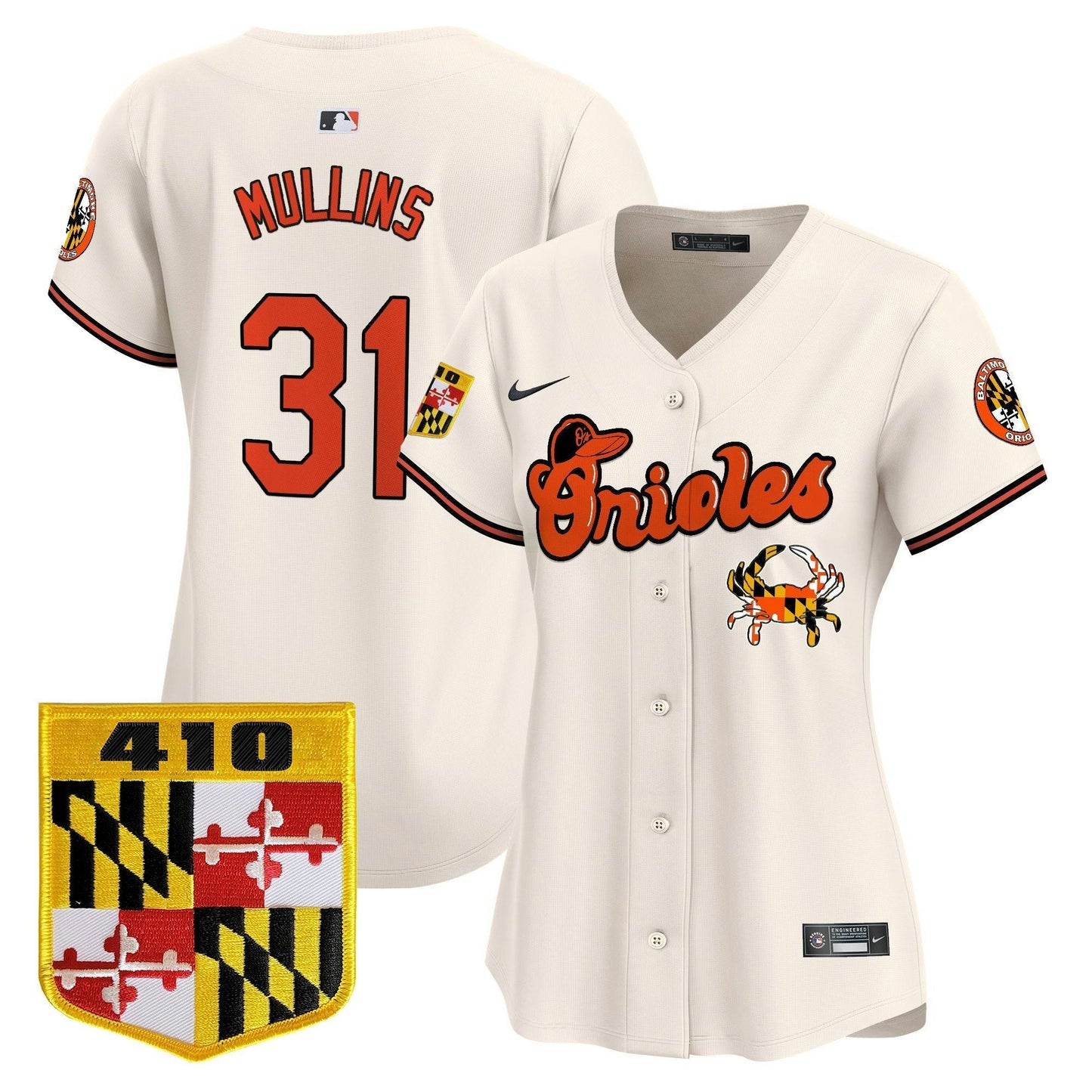Camisa MLB Women’s Baltimore 410 & Chesapeake Crab Patch Vapor Premier Limited Jersey