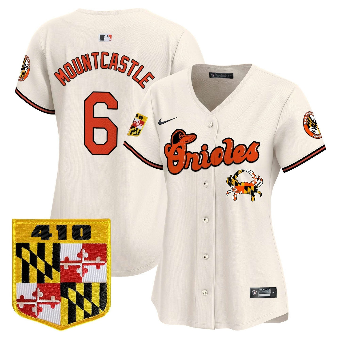 Camisa MLB Women’s Baltimore 410 & Chesapeake Crab Patch Vapor Premier Limited Jersey