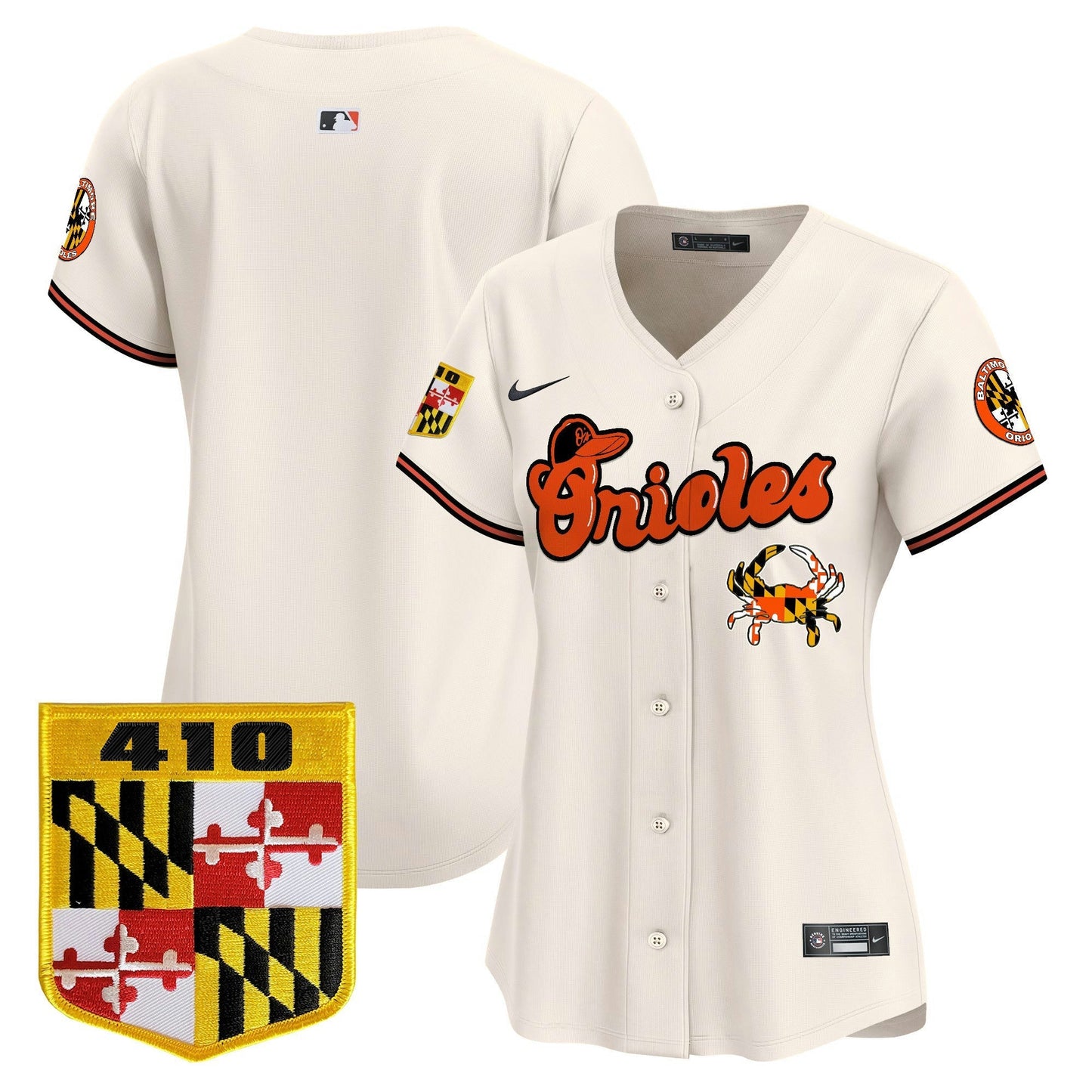 Camisa MLB Women’s Baltimore 410 & Chesapeake Crab Patch Vapor Premier Limited Jersey