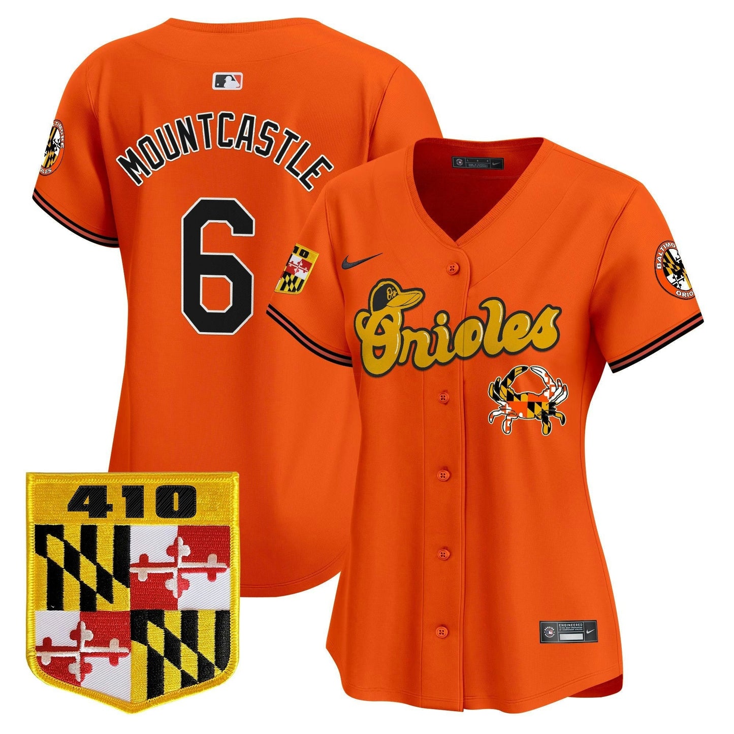 Camisa MLB Women’s Baltimore 410 & Chesapeake Crab Patch Vapor Premier Limited Jersey