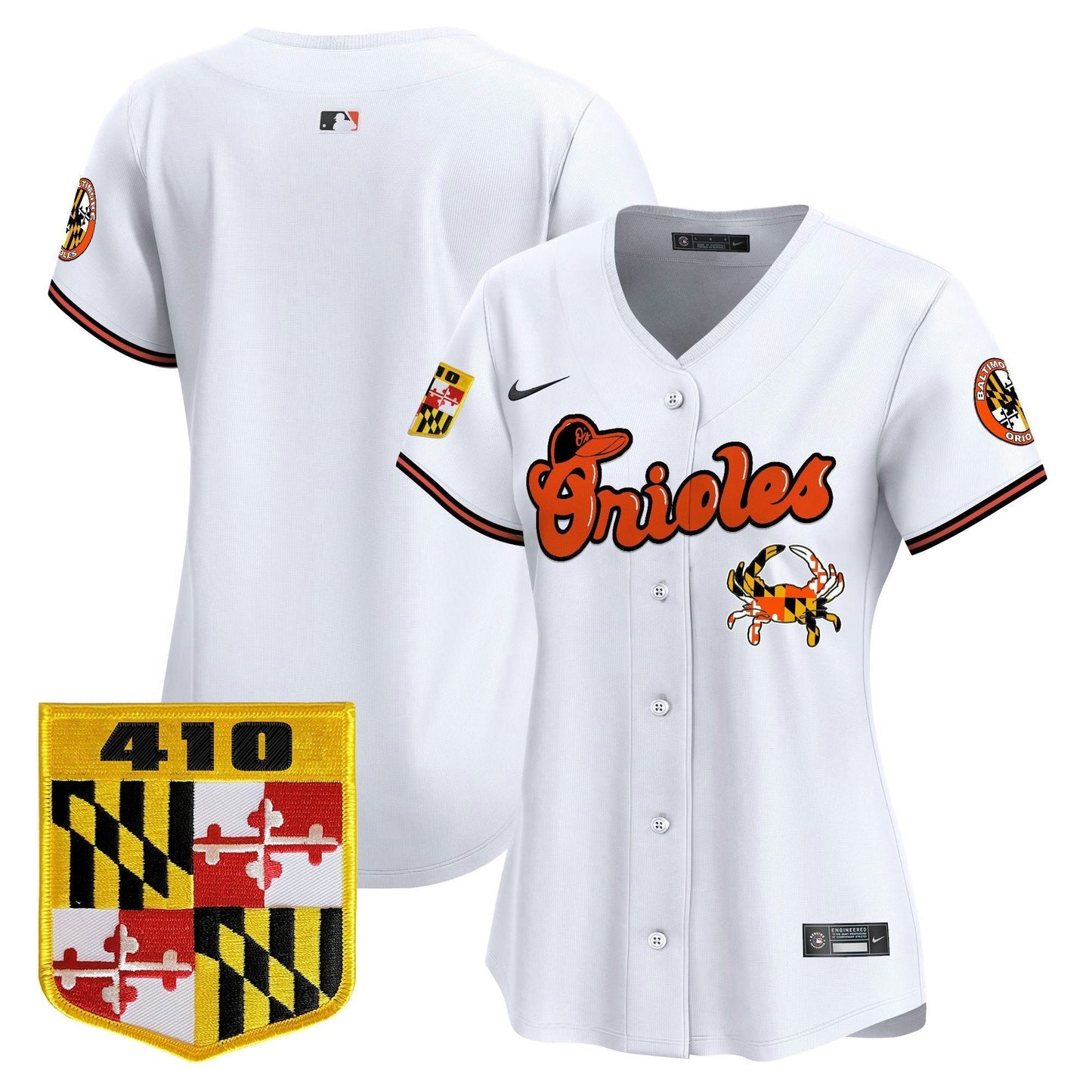 Camisa MLB Women’s Baltimore 410 & Chesapeake Crab Patch Vapor Premier Limited Jersey