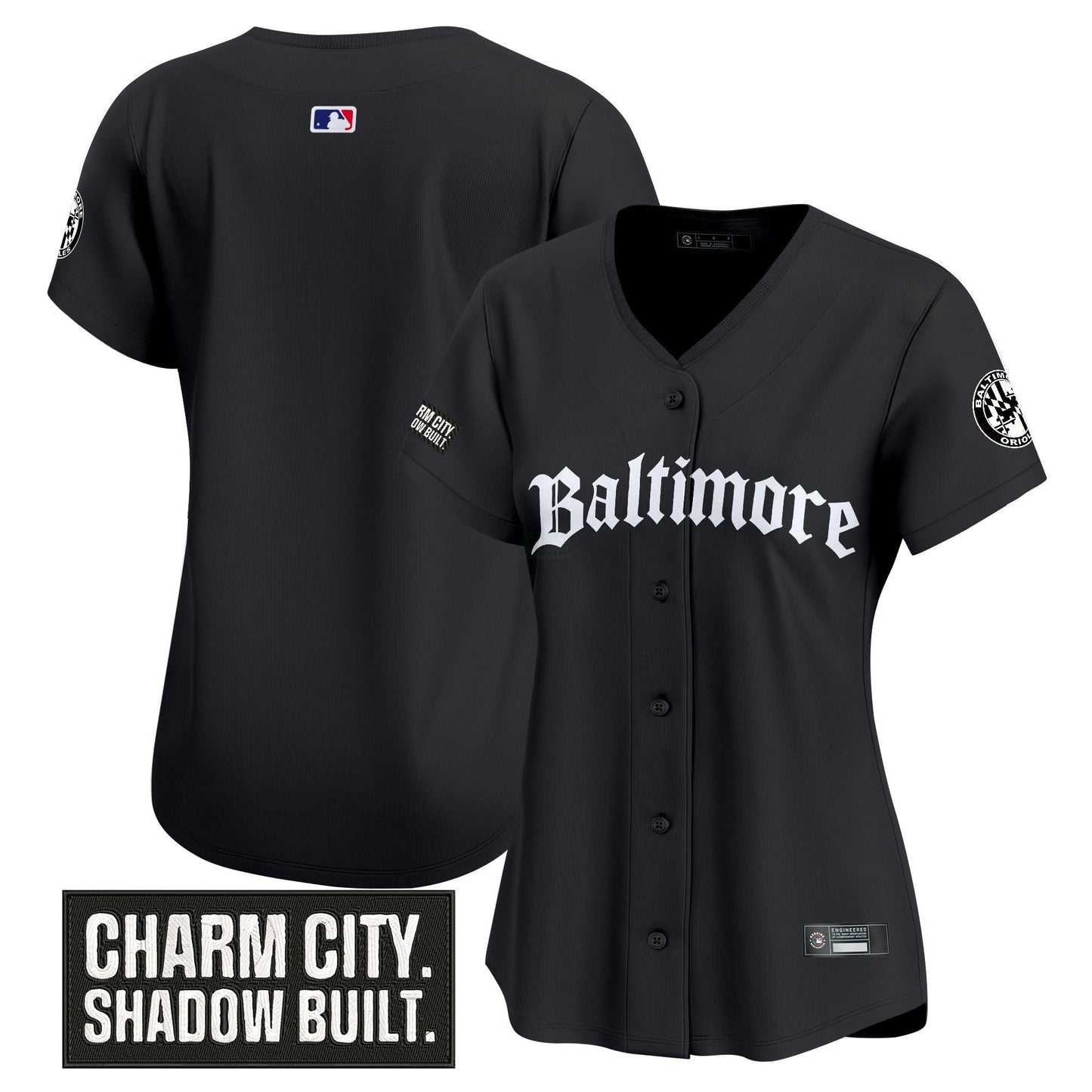 Camisa MLB Women’s Baltimore ‘Gothic Harbor Edition’ Vapor Premier Limited Jersey
