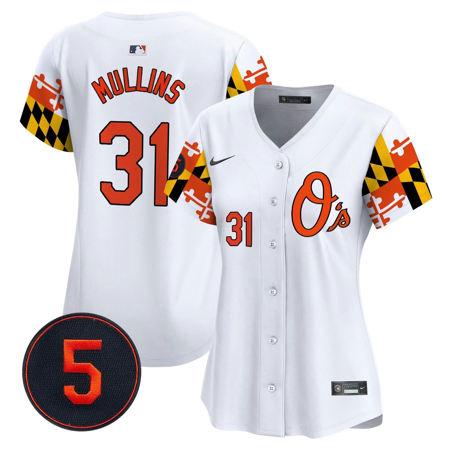 Camisa MLB Women’s Baltimore Robinson Patch Vapor Premier Limited Jersey V5