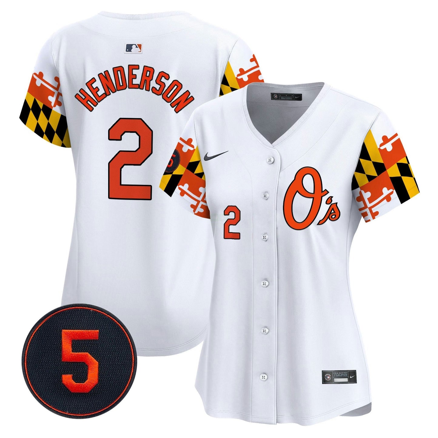 Camisa MLB Women’s Baltimore Robinson Patch Vapor Premier Limited Jersey V5