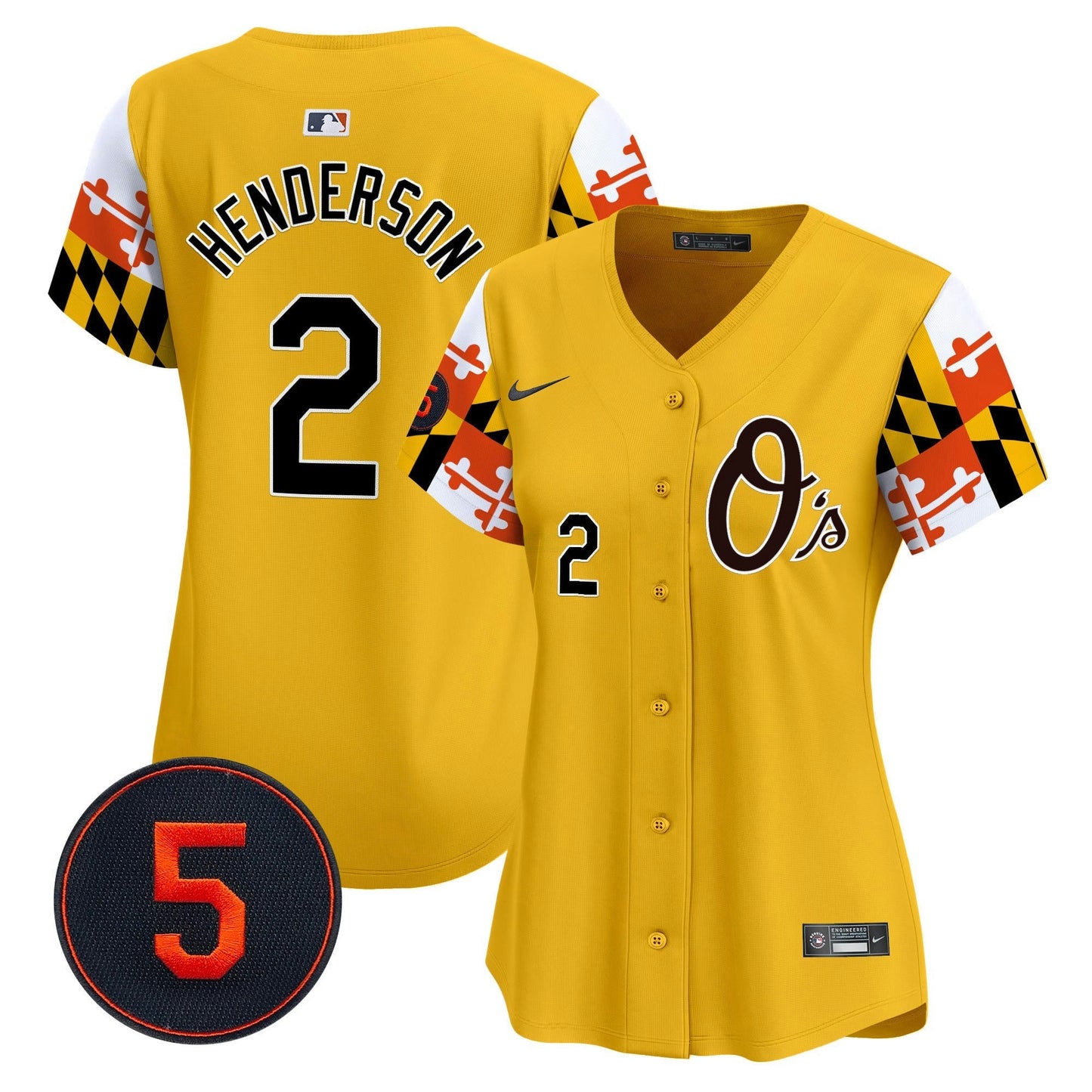 Camisa MLB Women’s Baltimore Robinson Patch Vapor Premier Limited Jersey V5