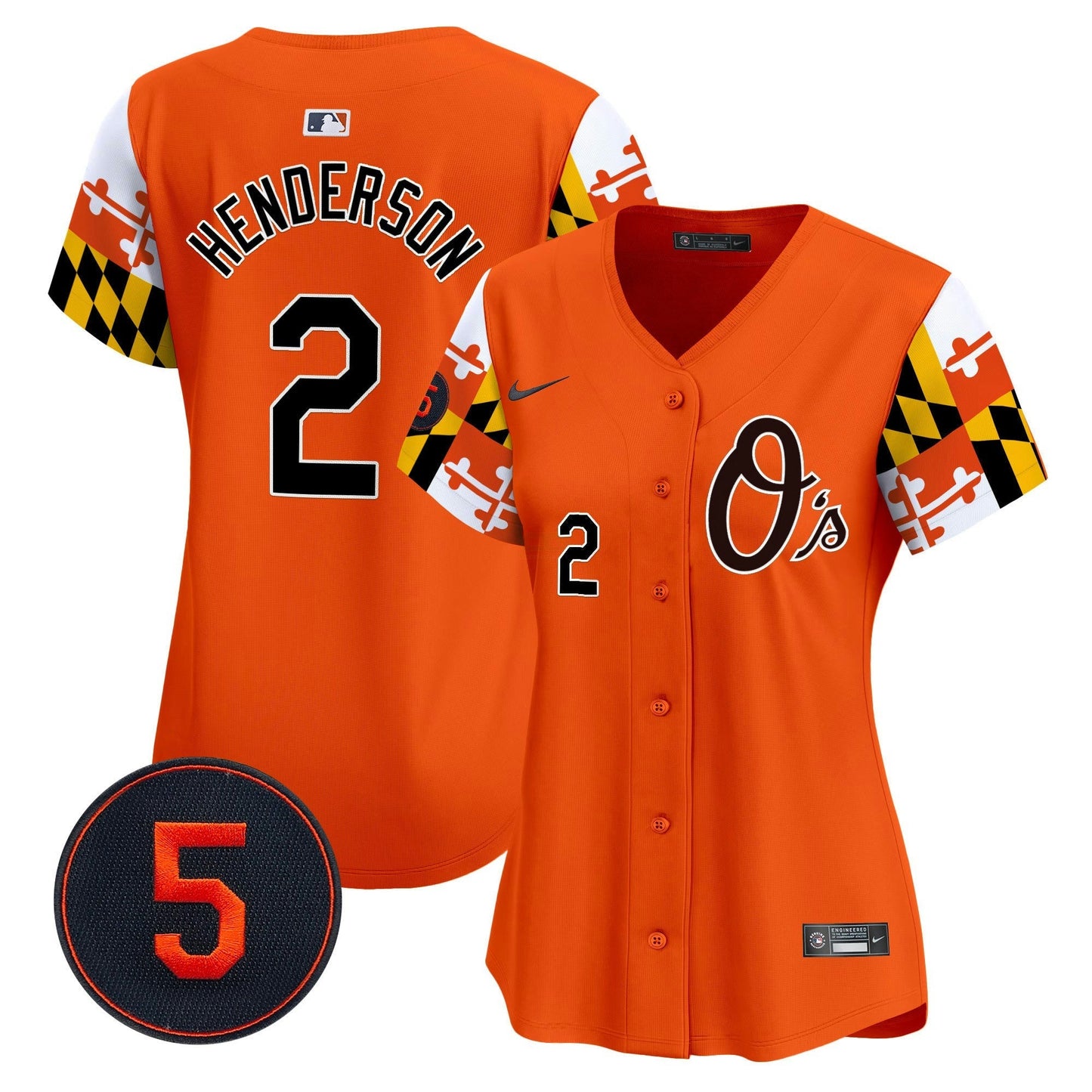 Camisa MLB Women’s Baltimore Robinson Patch Vapor Premier Limited Jersey V5