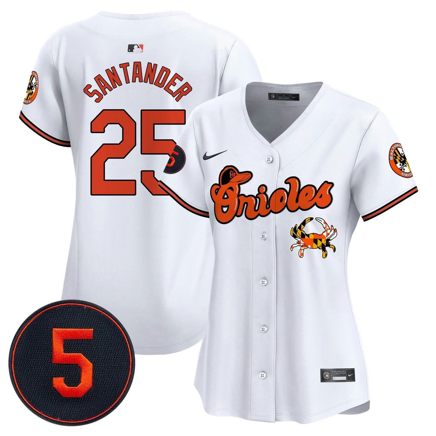 Camisa MLB Women’s Baltimore Robinson Patch Vapor Premier Limited Jersey V6