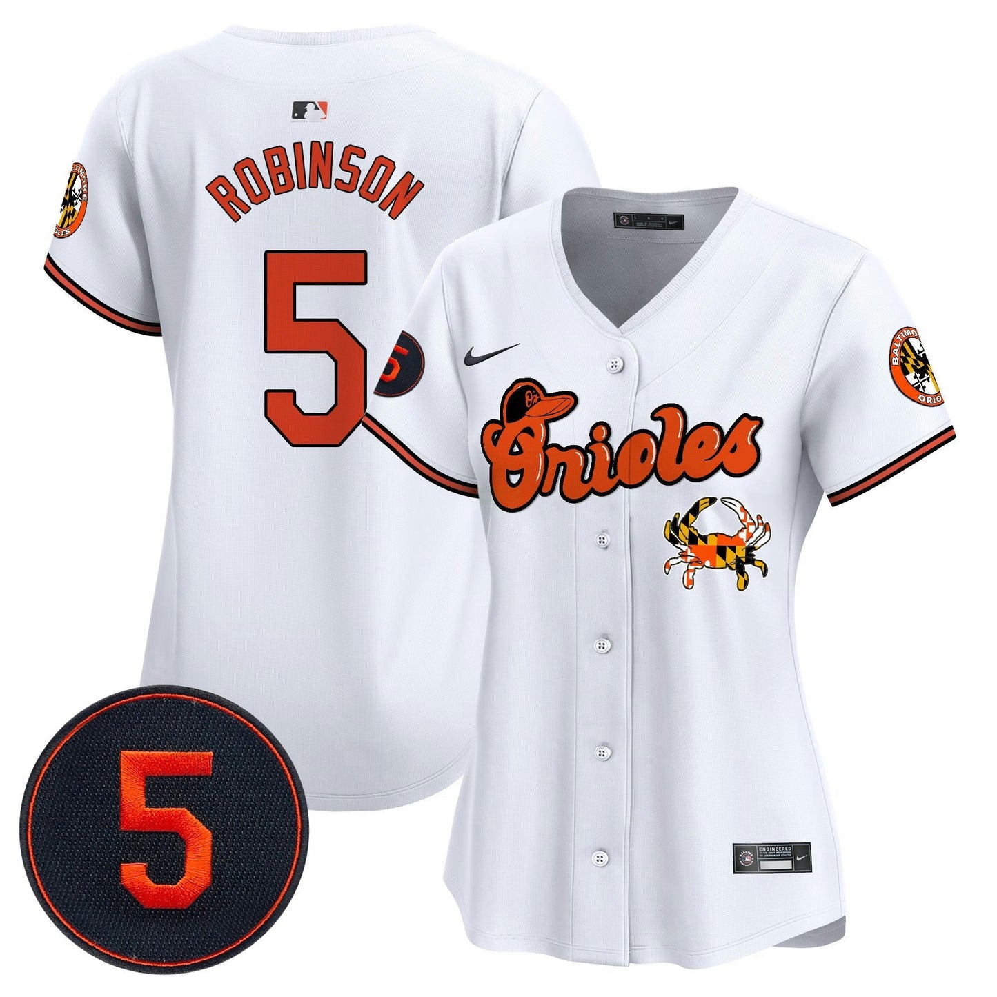 Camisa MLB Women’s Baltimore Robinson Patch Vapor Premier Limited Jersey V6