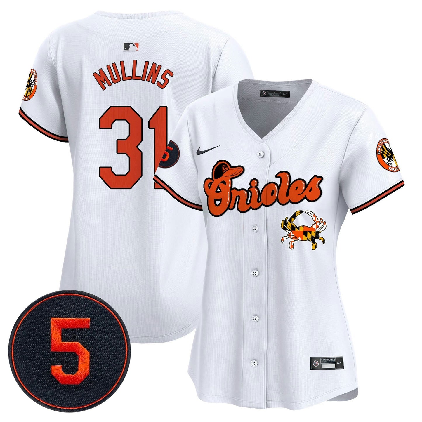 Camisa MLB Women’s Baltimore Robinson Patch Vapor Premier Limited Jersey V6