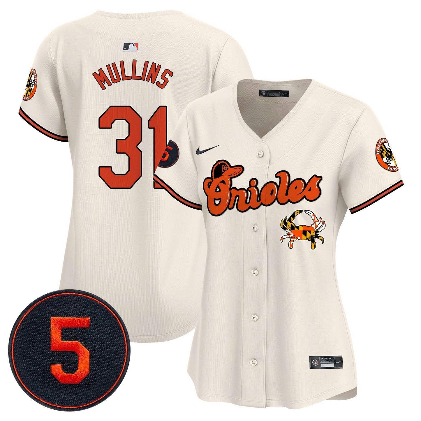 Camisa MLB Women’s Baltimore Robinson Patch Vapor Premier Limited Jersey V6
