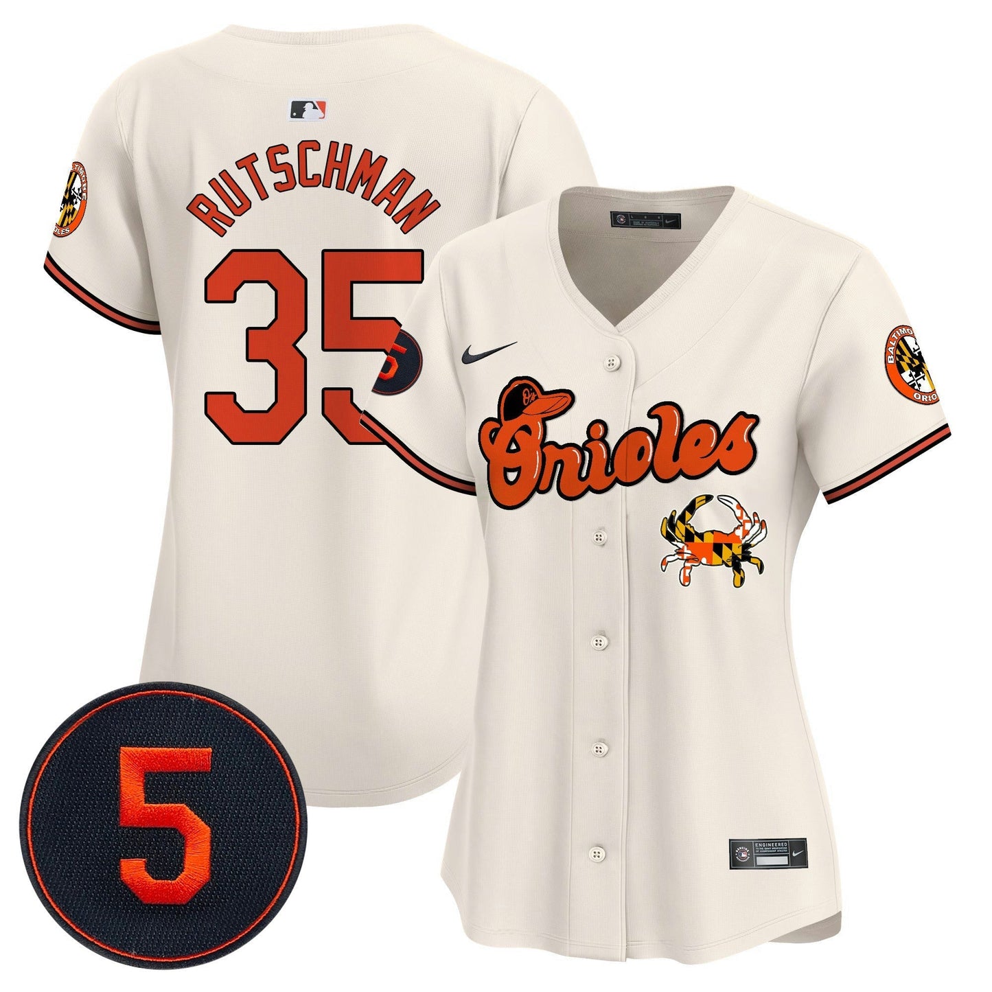 Camisa MLB Women’s Baltimore Robinson Patch Vapor Premier Limited Jersey V6