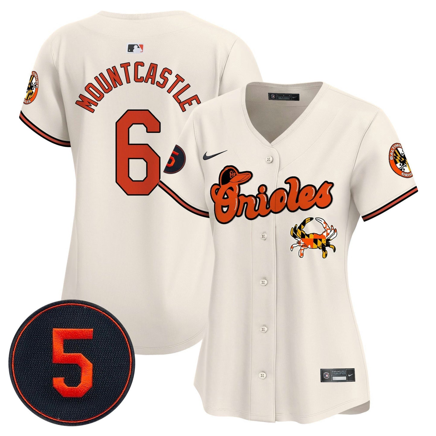 Camisa MLB Women’s Baltimore Robinson Patch Vapor Premier Limited Jersey V6
