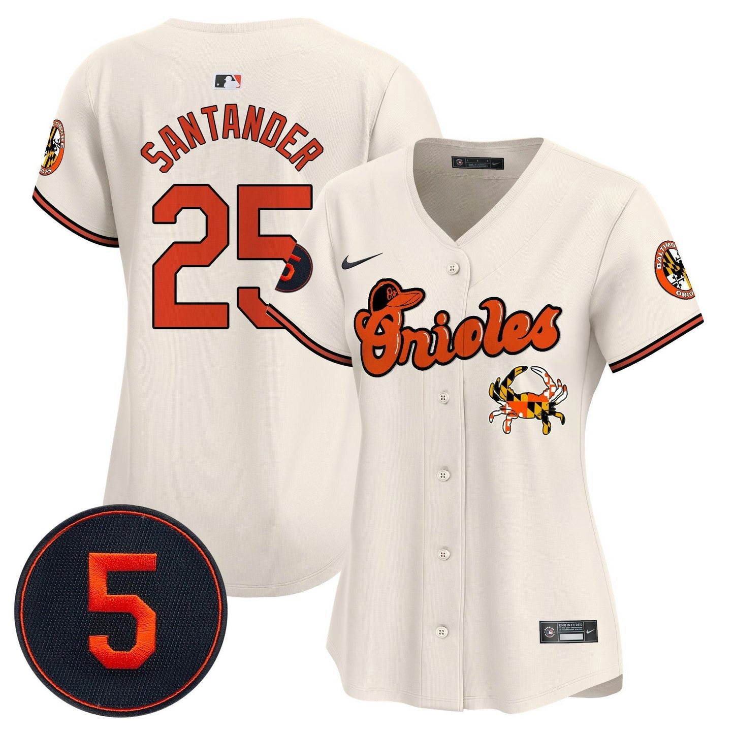 Camisa MLB Women’s Baltimore Robinson Patch Vapor Premier Limited Jersey V6
