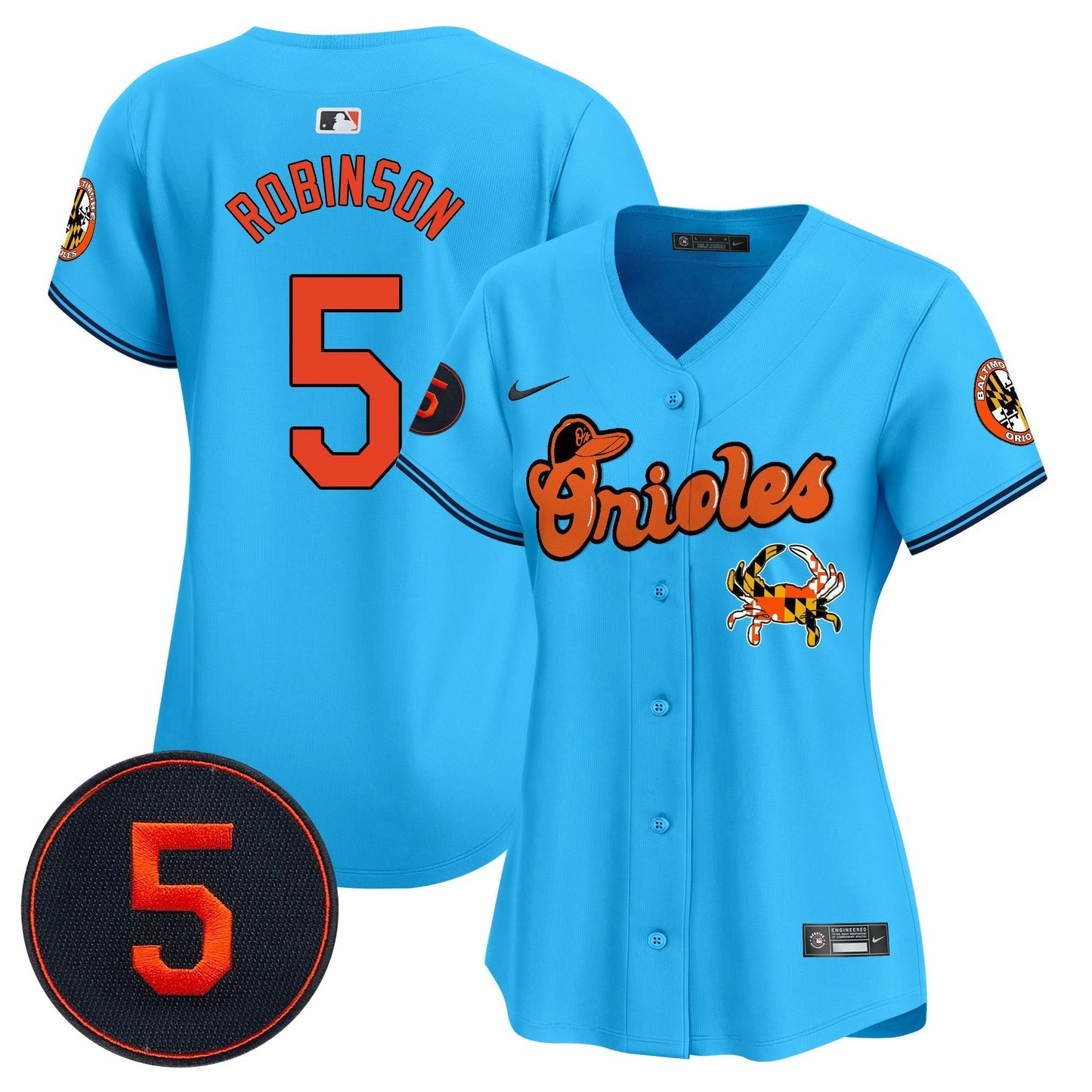 Camisa MLB Women’s Baltimore Robinson Patch Vapor Premier Limited Jersey V6