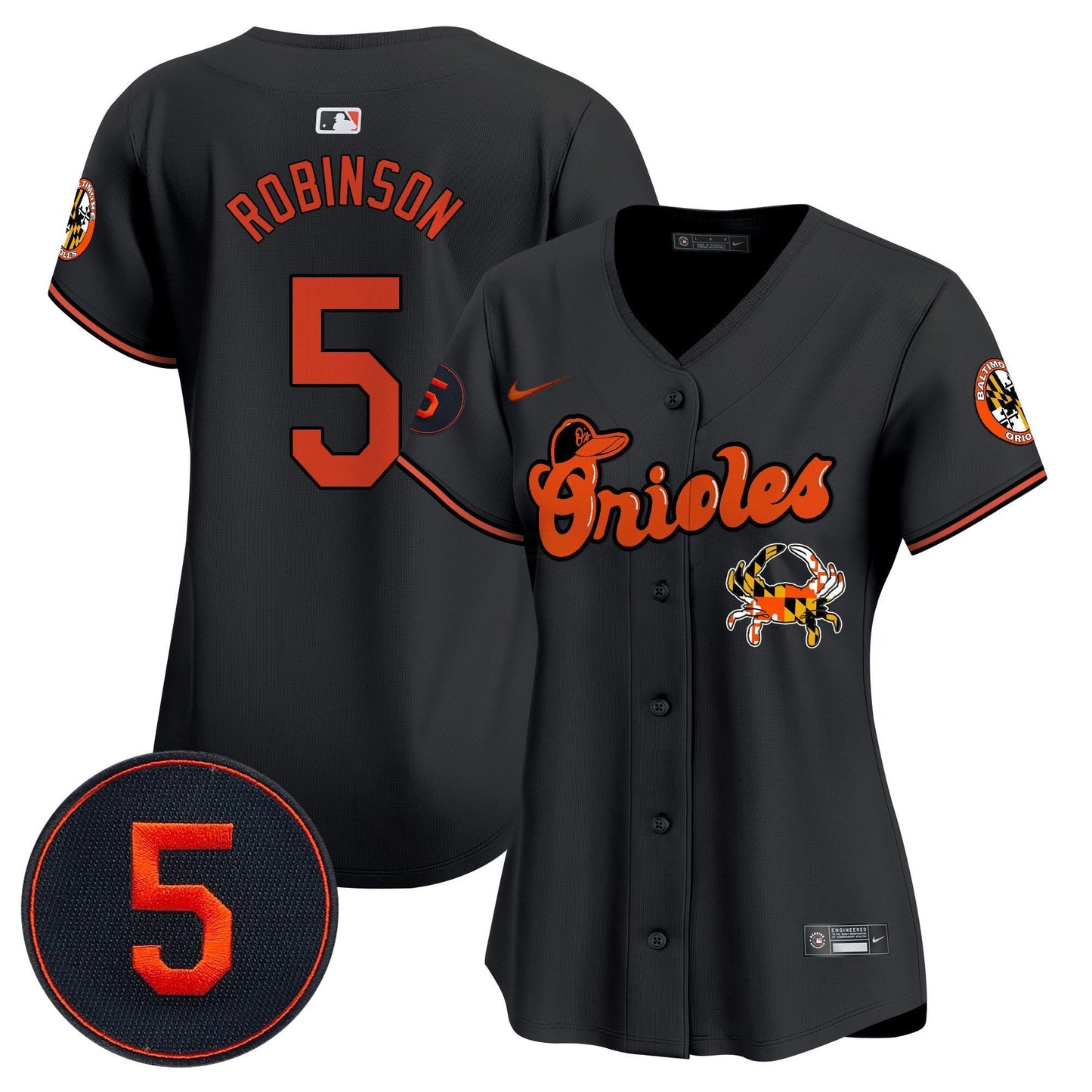 Camisa MLB Women’s Baltimore Robinson Patch Vapor Premier Limited Jersey V6