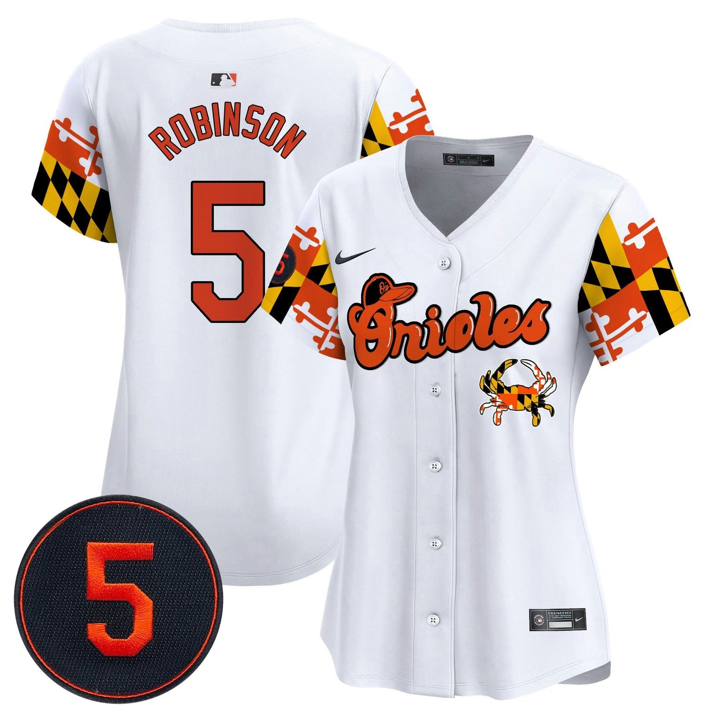 Camisa MLB Women’s Baltimore Robinson Patch Vapor Premier Limited Jersey V7