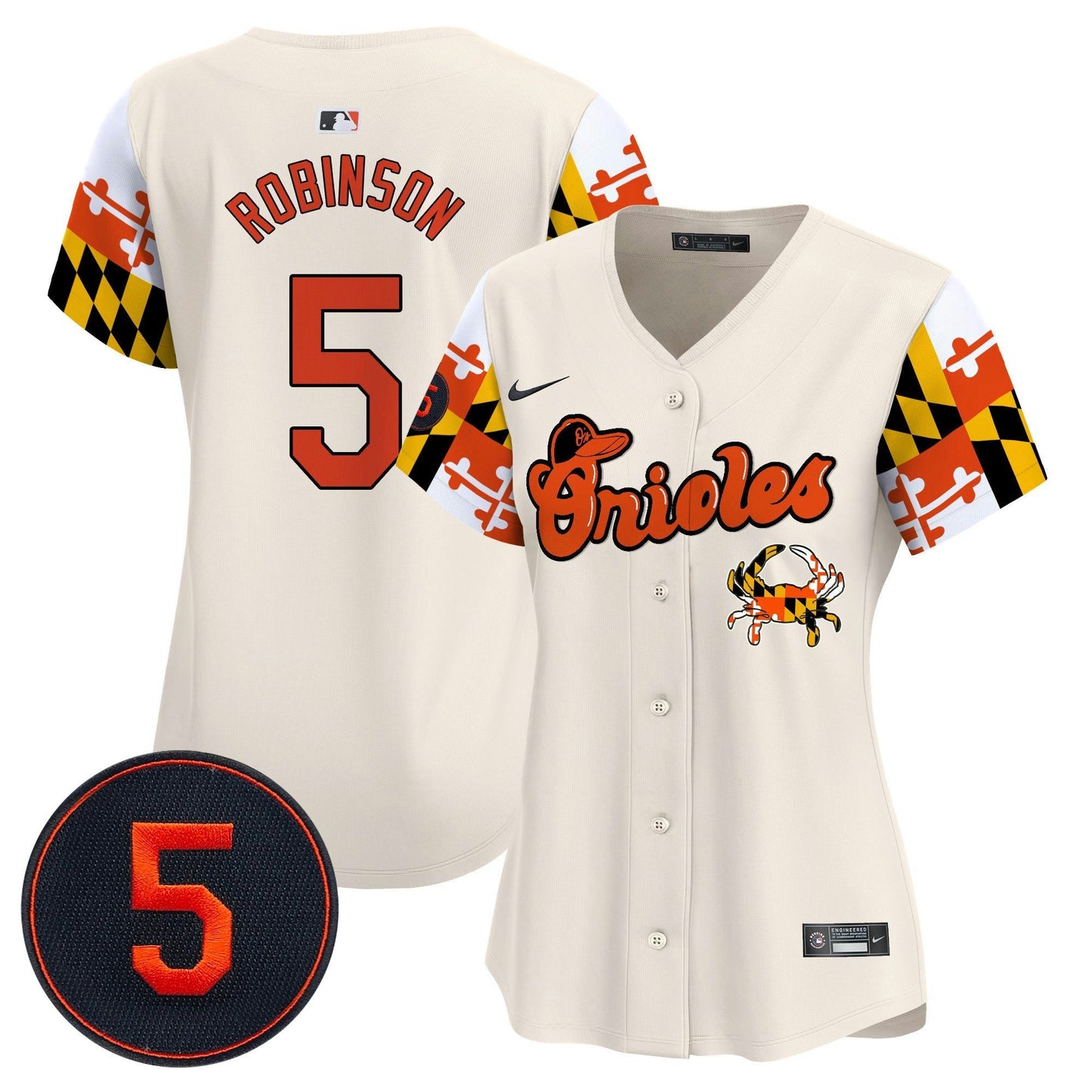 Camisa MLB Women’s Baltimore Robinson Patch Vapor Premier Limited Jersey V7