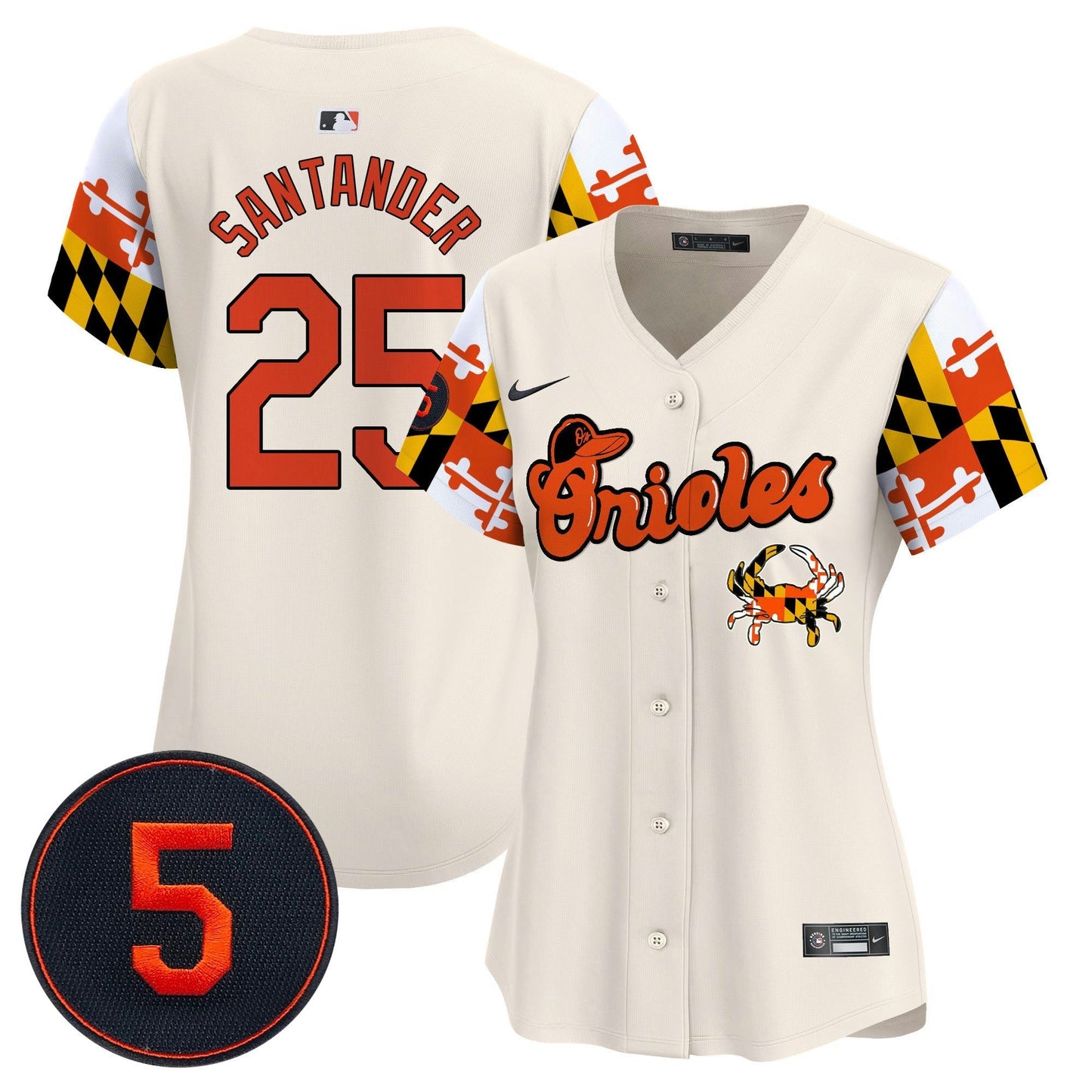 Camisa MLB Women’s Baltimore Robinson Patch Vapor Premier Limited Jersey V7