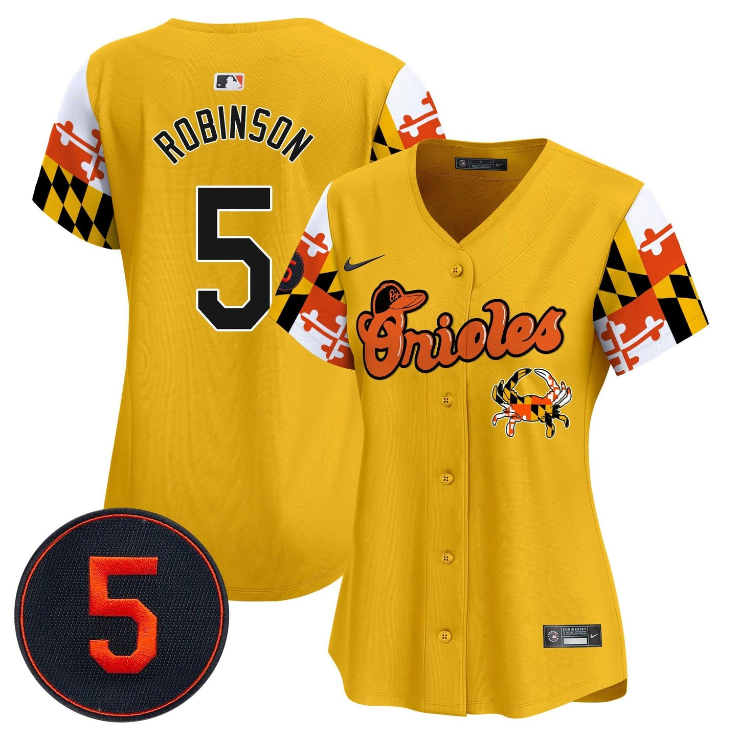 Camisa MLB Women’s Baltimore Robinson Patch Vapor Premier Limited Jersey V7