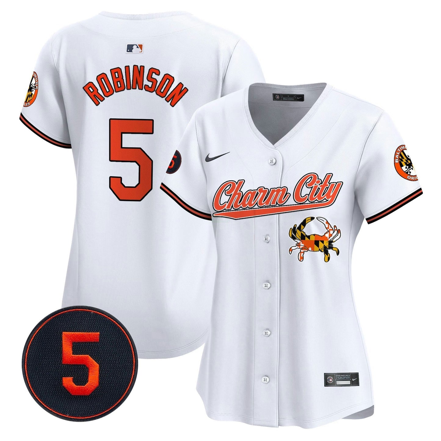 Camisa MLB Women’s Baltimore Robinson Patch Vapor Premier Limited Jersey V8
