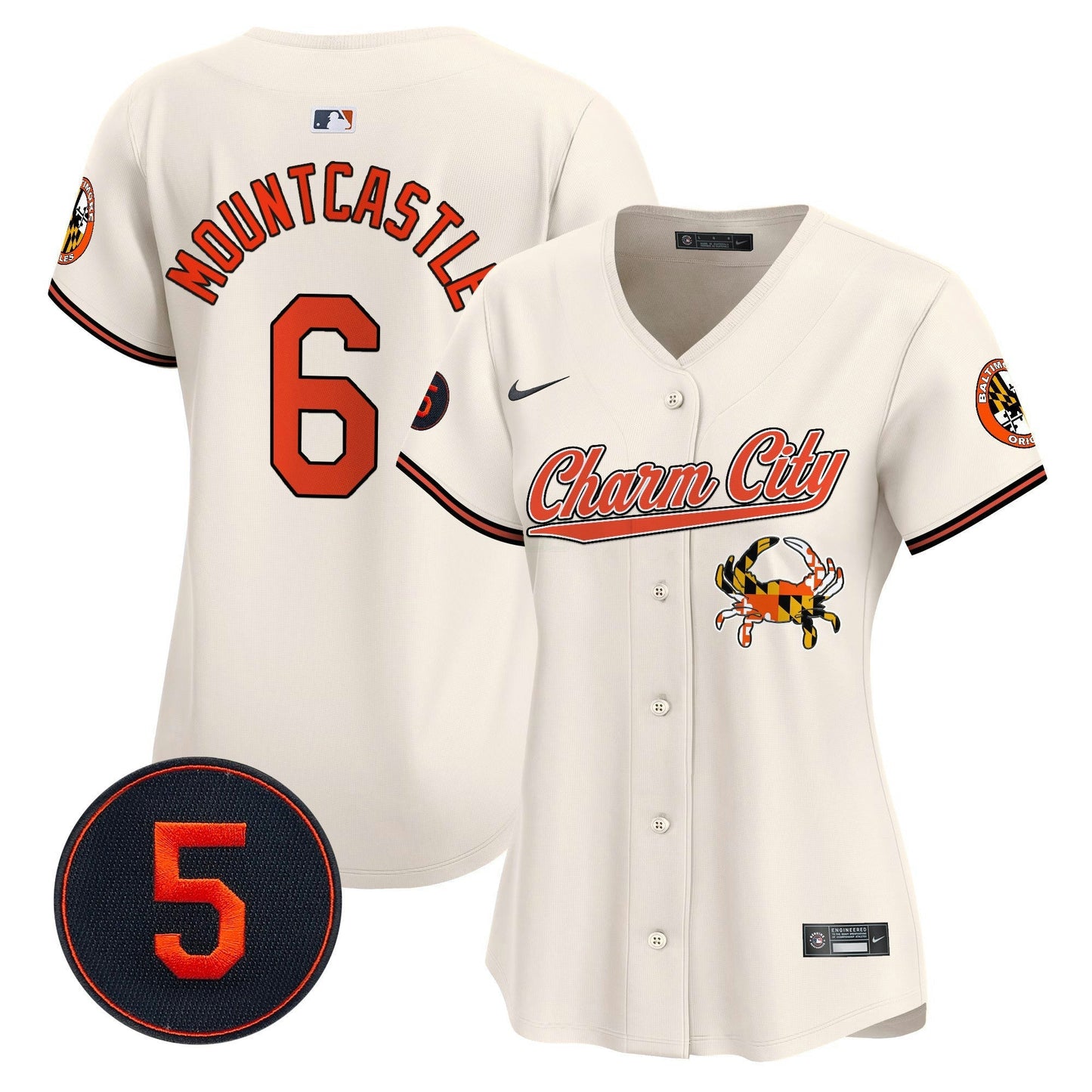 Camisa MLB Women’s Baltimore Robinson Patch Vapor Premier Limited Jersey V8
