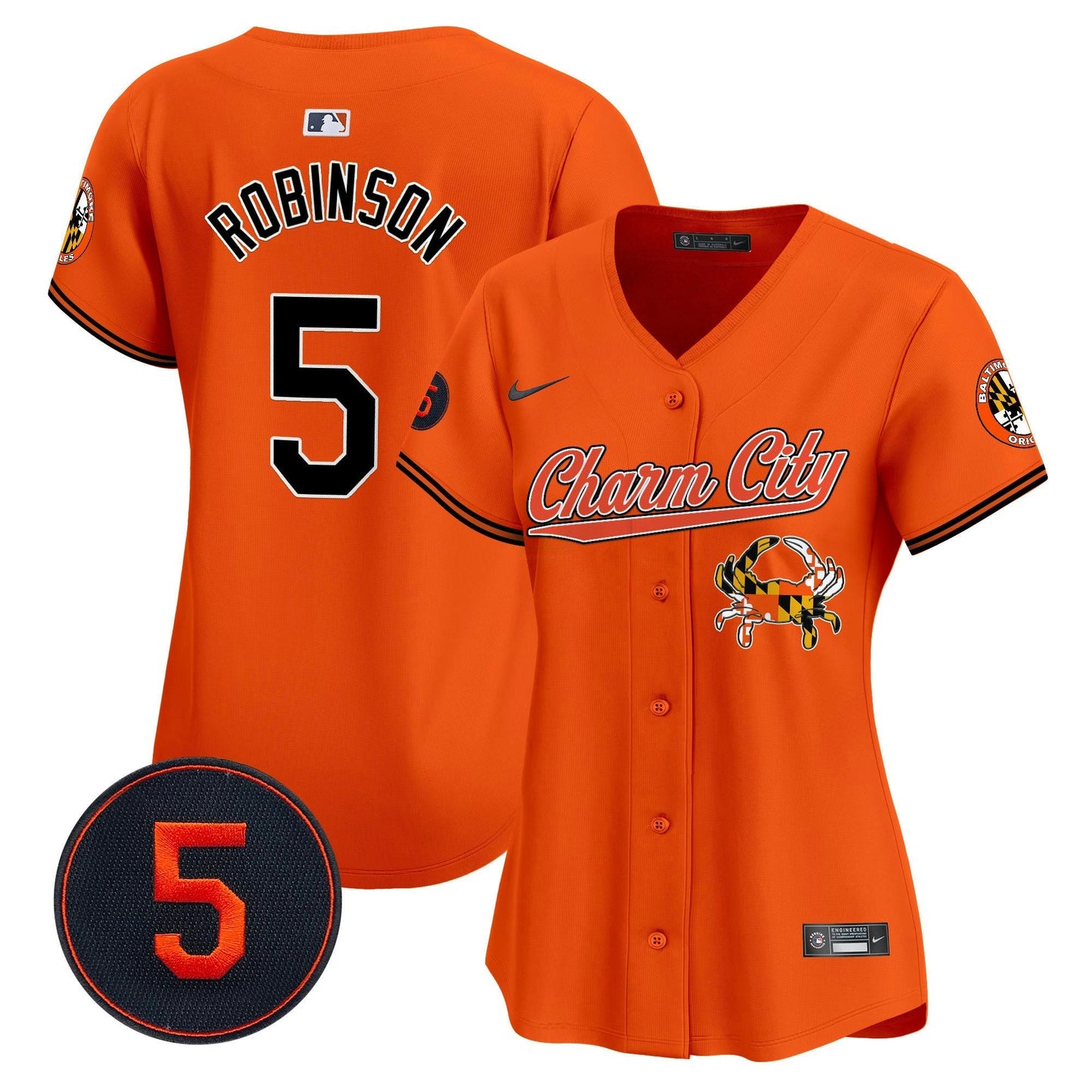 Camisa MLB Women’s Baltimore Robinson Patch Vapor Premier Limited Jersey V8