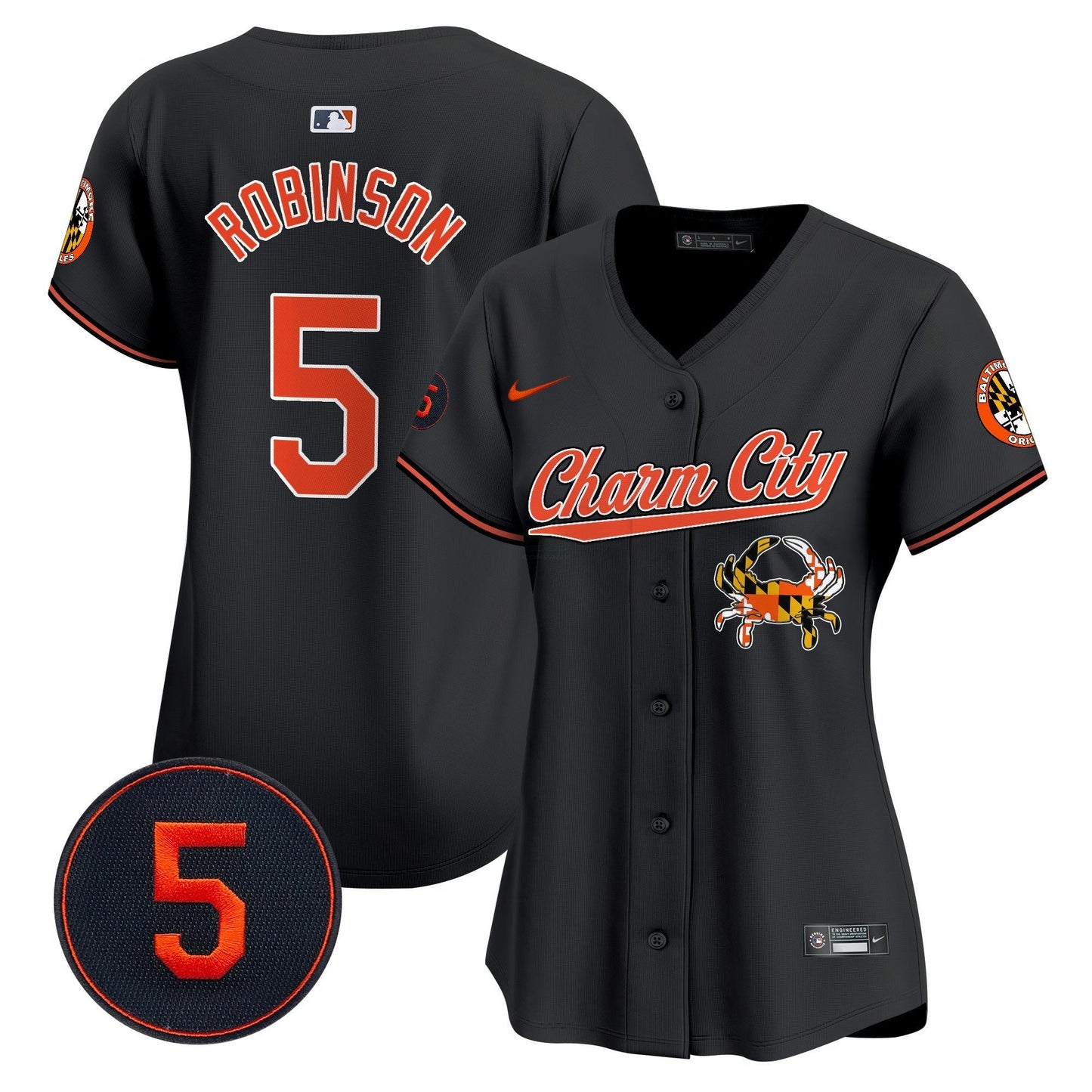 Camisa MLB Women’s Baltimore Robinson Patch Vapor Premier Limited Jersey V8