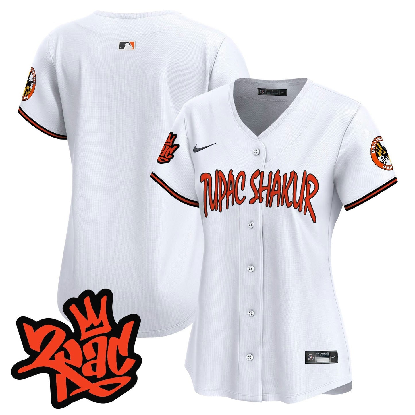 Camisa MLB Women’s Baltimore Tupac Shakur Vapor Premier Limited Jersey