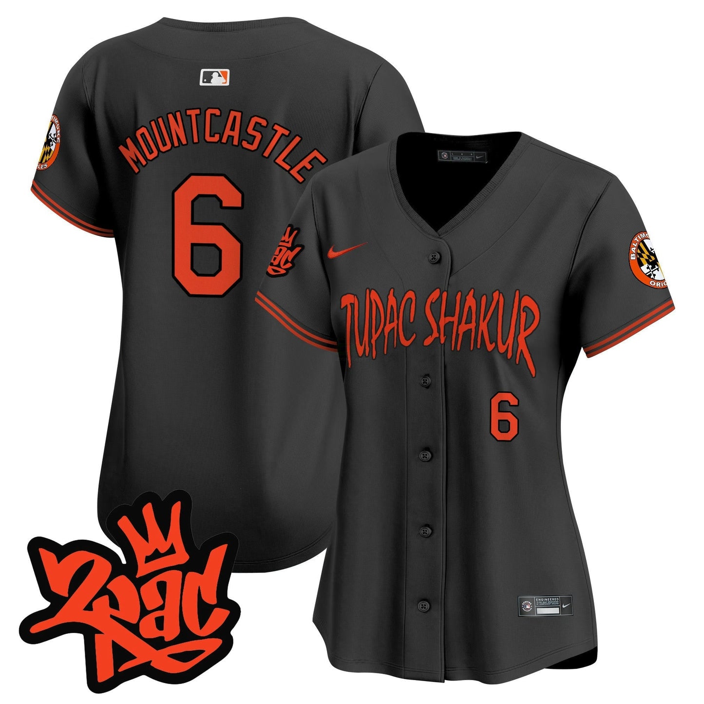 Camisa MLB Women’s Baltimore Tupac Shakur Vapor Premier Limited Jersey