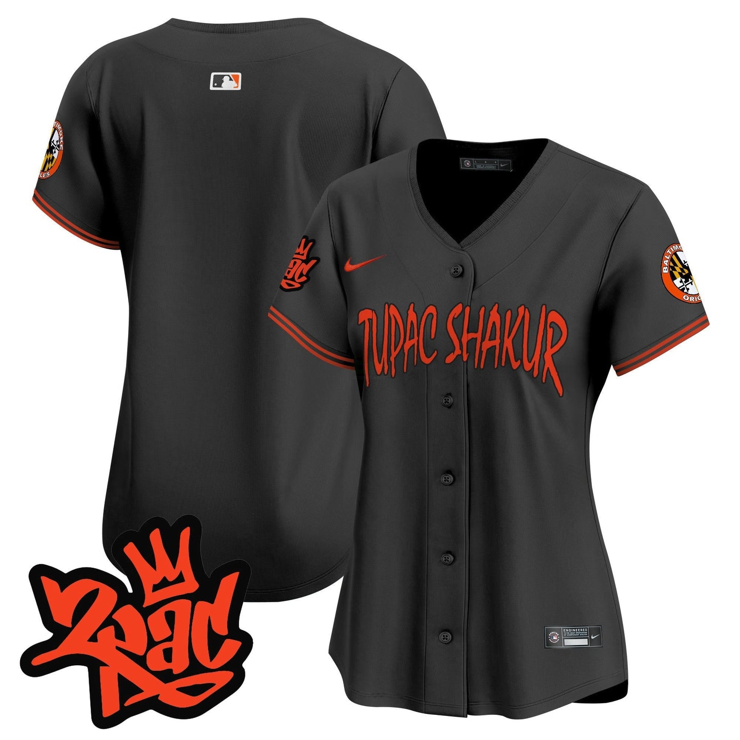 Camisa MLB Women’s Baltimore Tupac Shakur Vapor Premier Limited Jersey