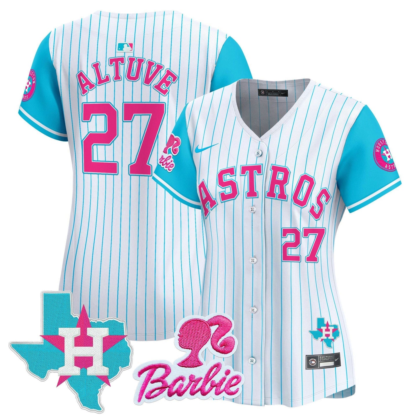 Camisa MLB Women’s Barbie Patch Vapor Premier Limited Jersey