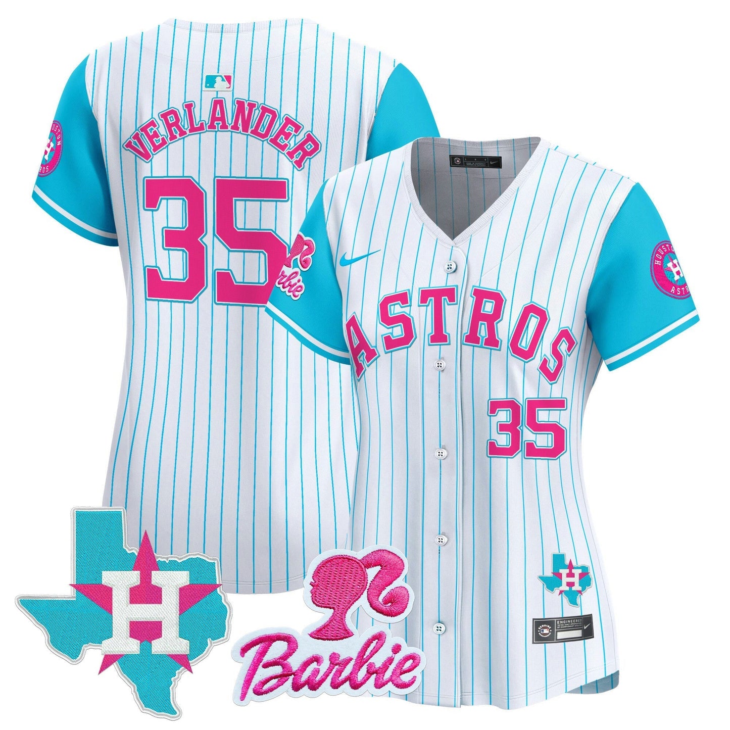 Camisa MLB Women’s Barbie Patch Vapor Premier Limited Jersey