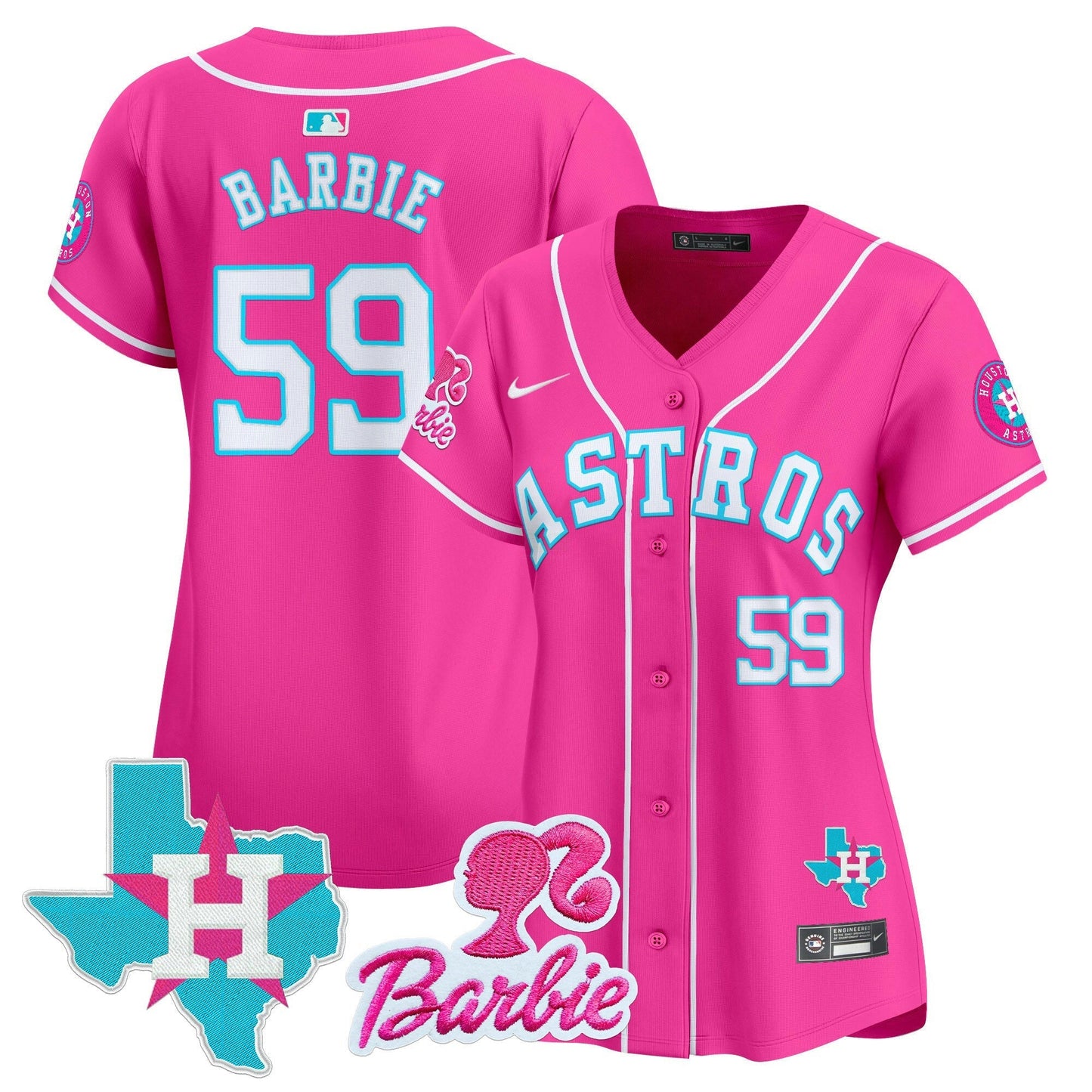 Camisa MLB Women’s Barbie Patch Vapor Premier Limited Jersey