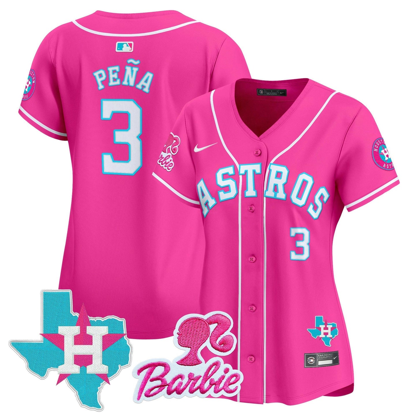 Camisa MLB Women’s Barbie Patch Vapor Premier Limited Jersey