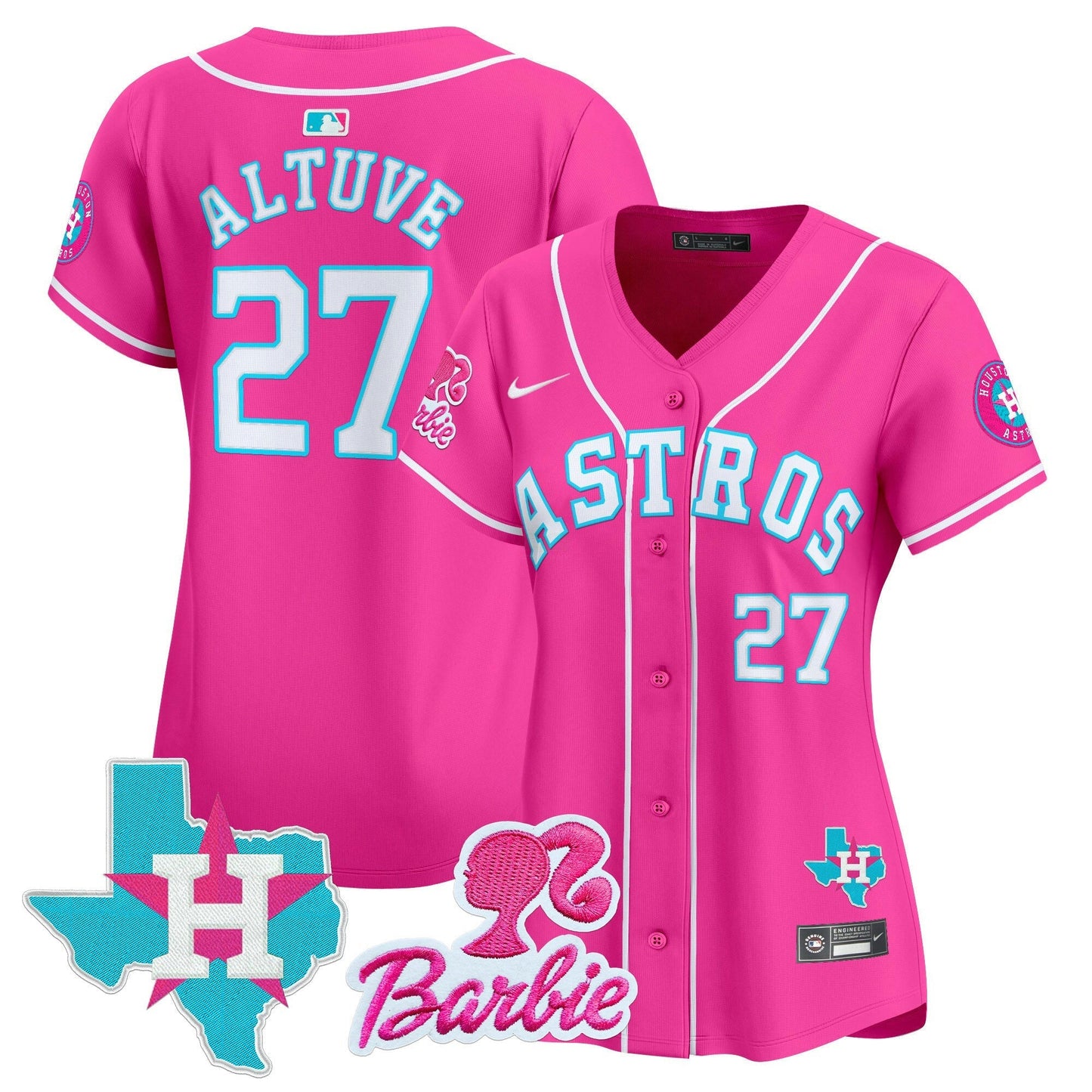 Camisa MLB Women’s Barbie Patch Vapor Premier Limited Jersey