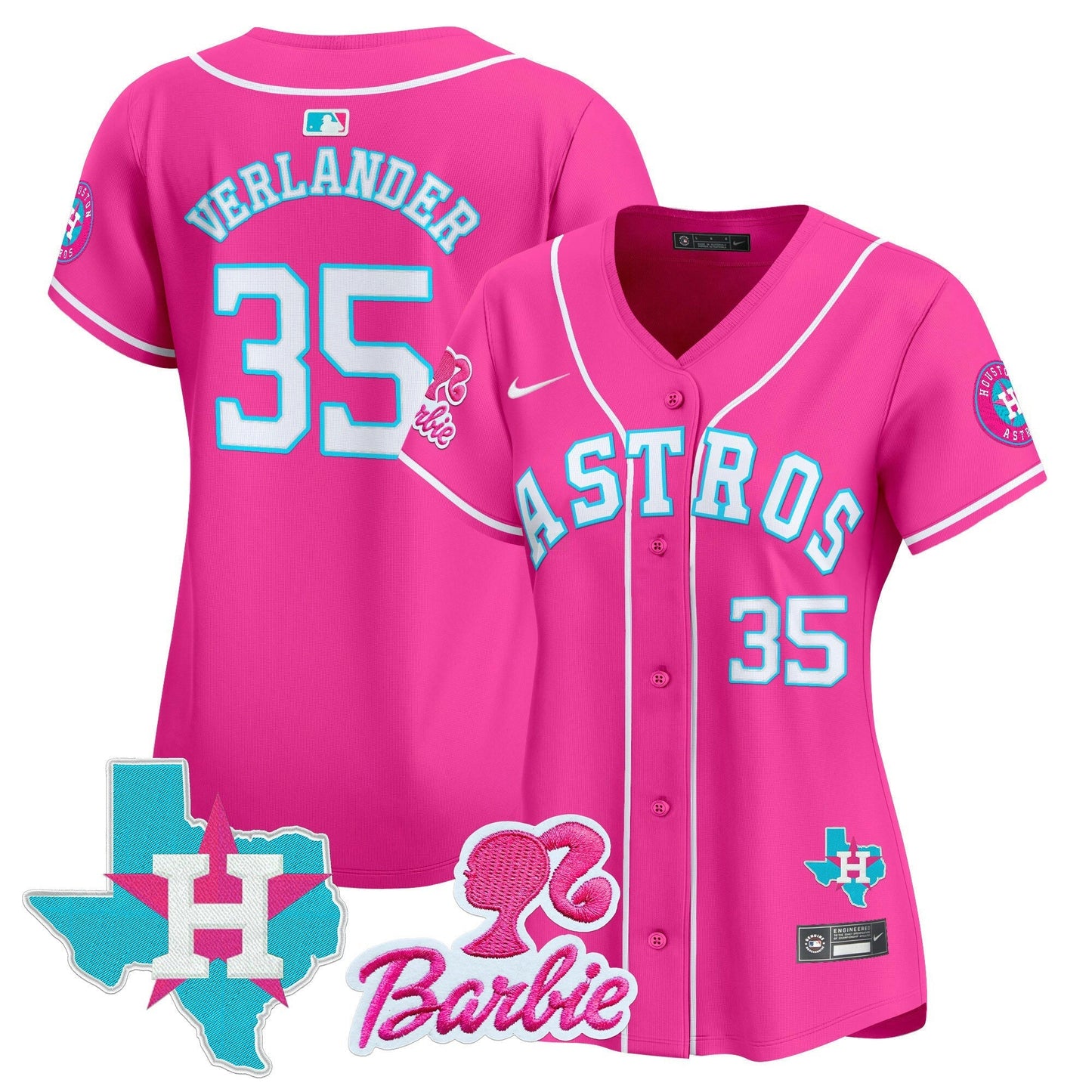 Camisa MLB Women’s Barbie Patch Vapor Premier Limited Jersey