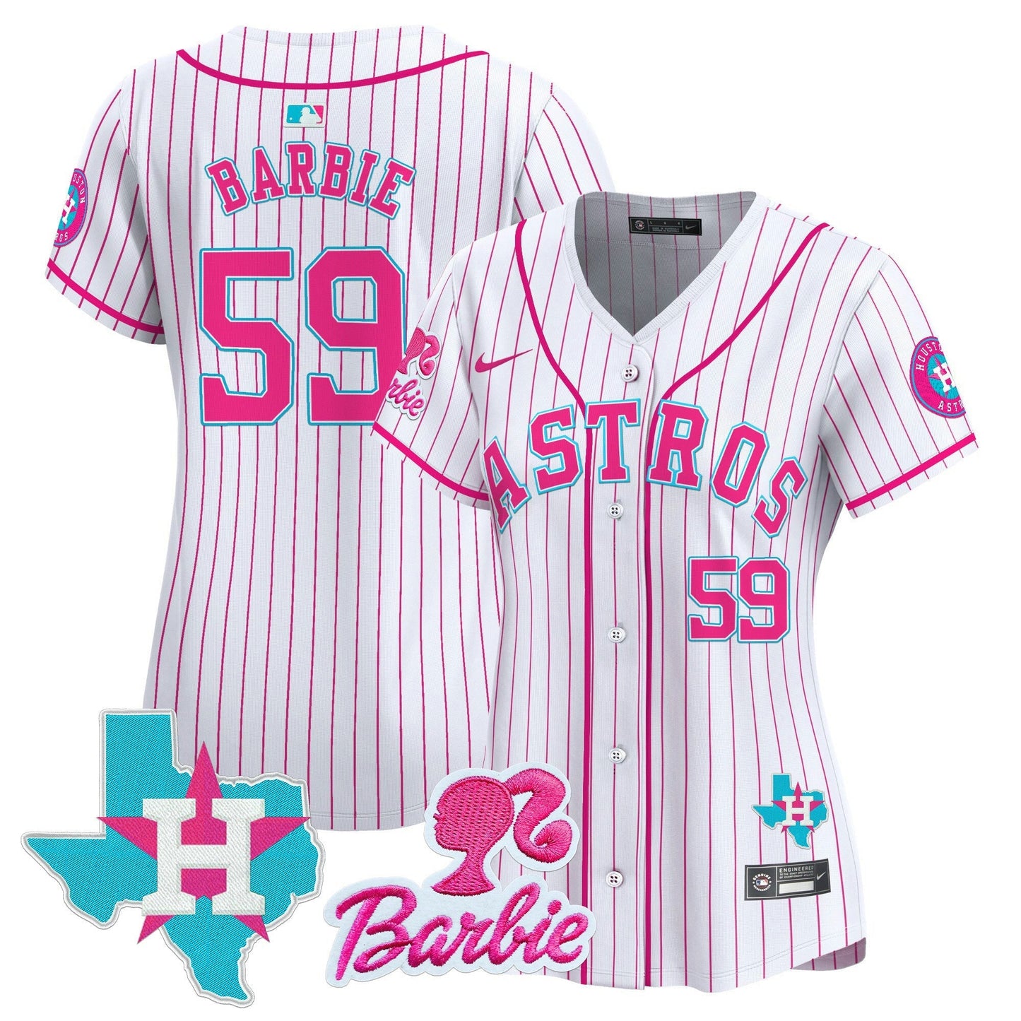Camisa MLB Women’s Barbie Patch Vapor Premier Limited Jersey